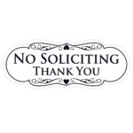 Designer NO SOLICITING Thank You Sign All Quality Worksheets Library