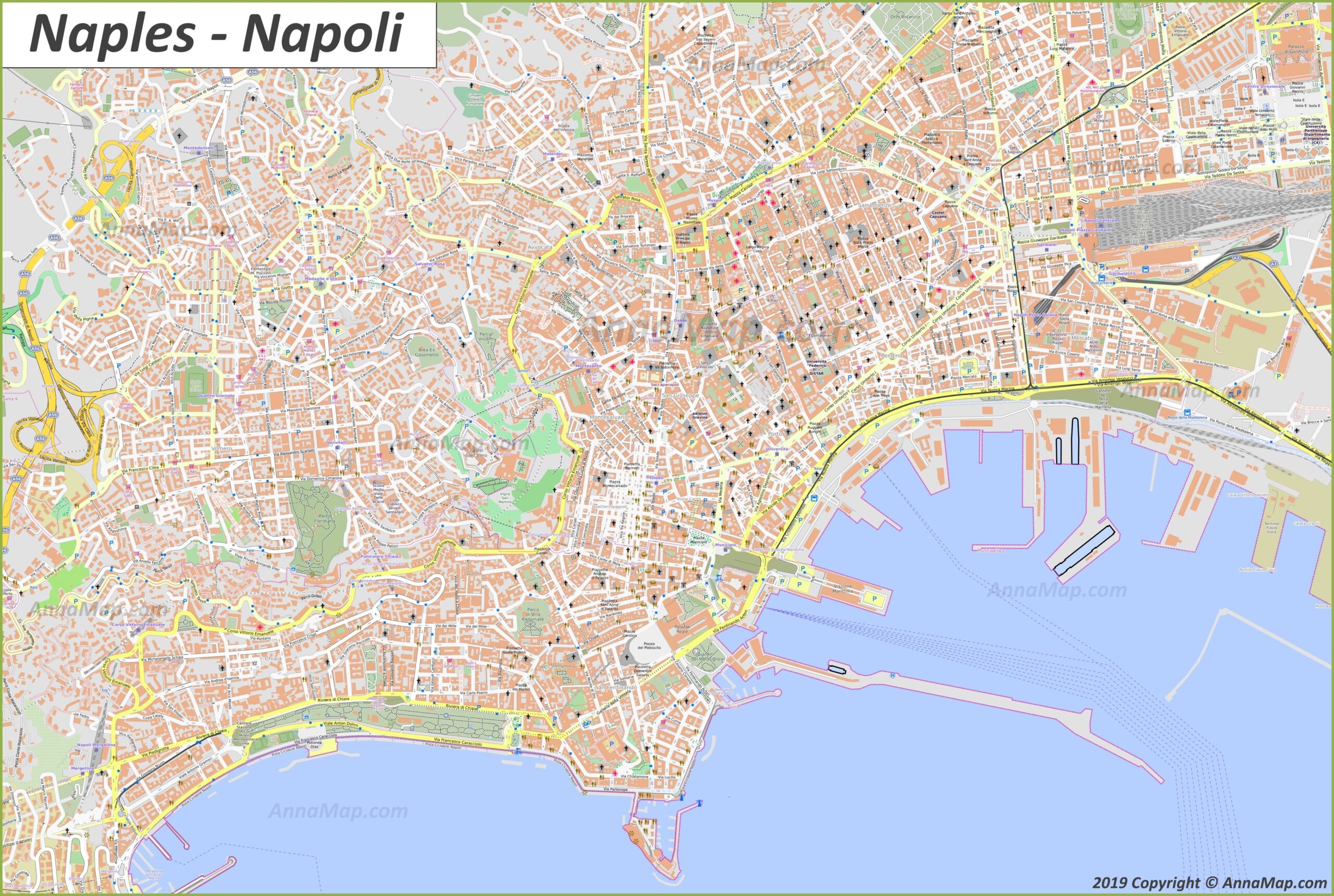 Detailed Tourist Maps Of Naples Italy Free Printable Maps Of 