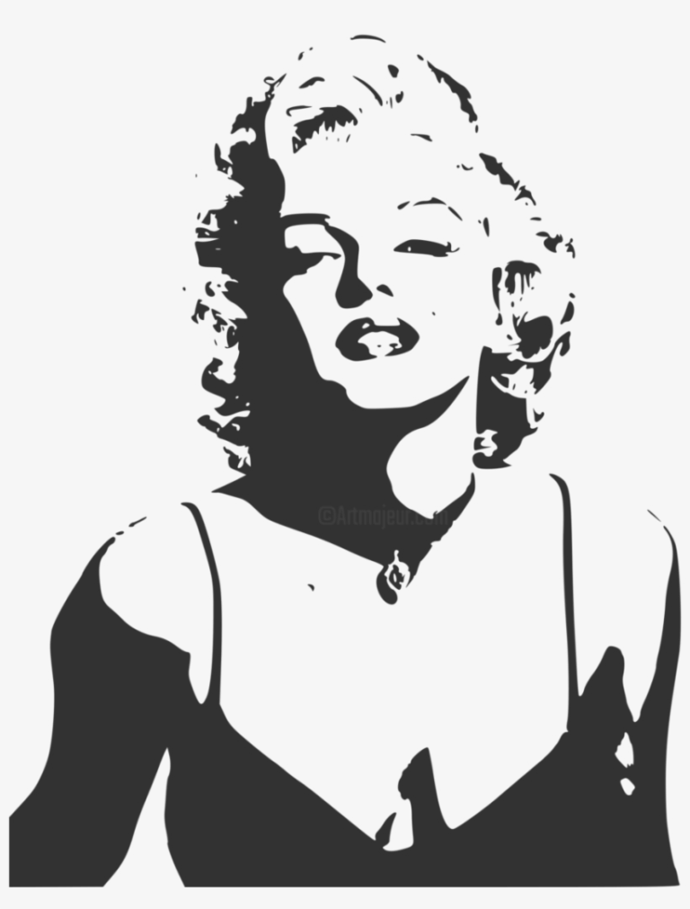 Digital Arts Marilyn Monroe Stencil Transparent PNG 977x1200