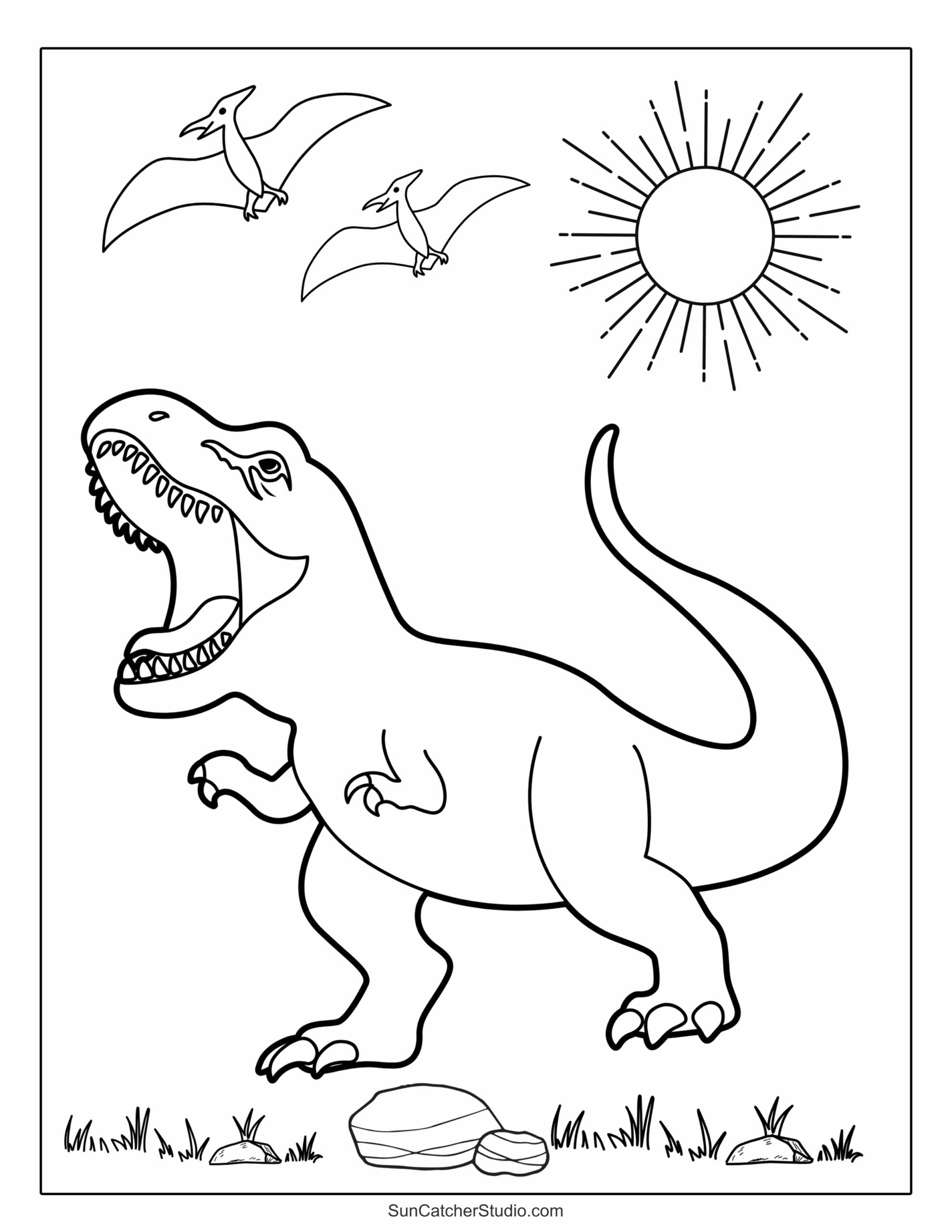 free printable dinosaur coloring pages