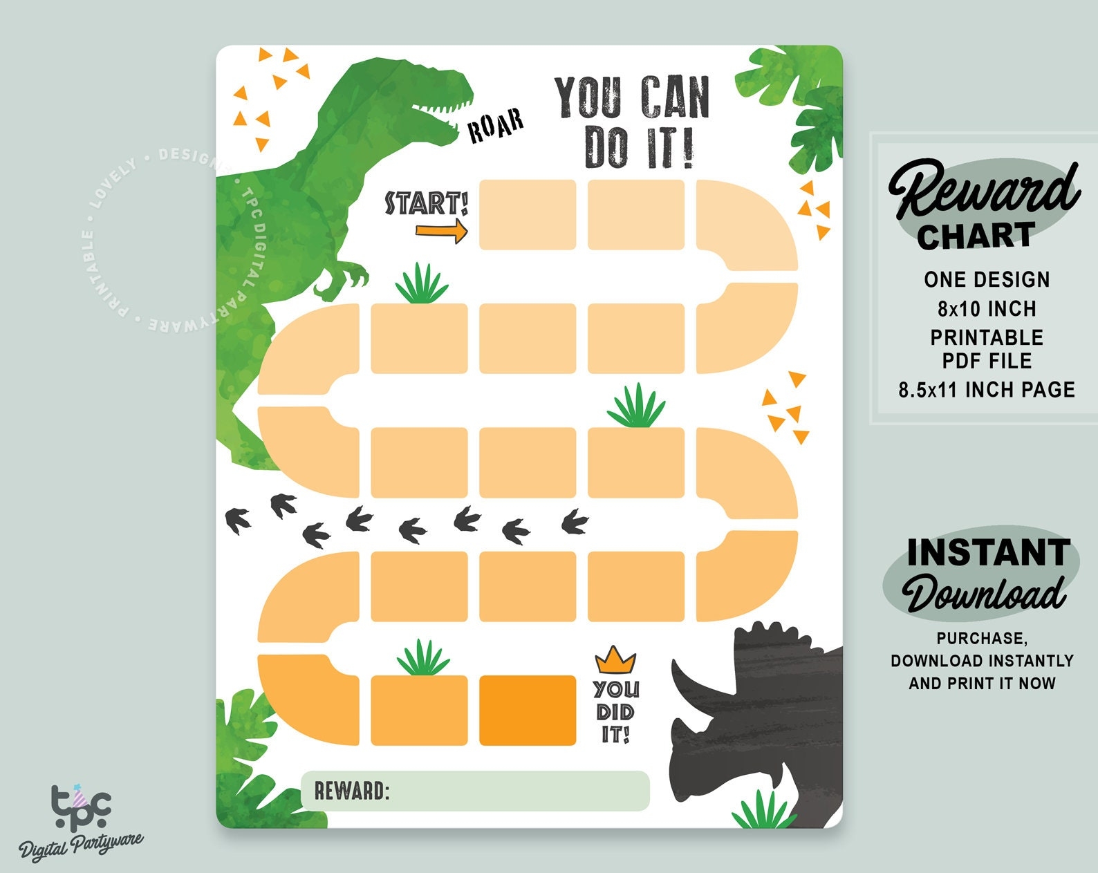 Dinosaur Reward Chart Printable Dinosaur Kids Behavior Chart 