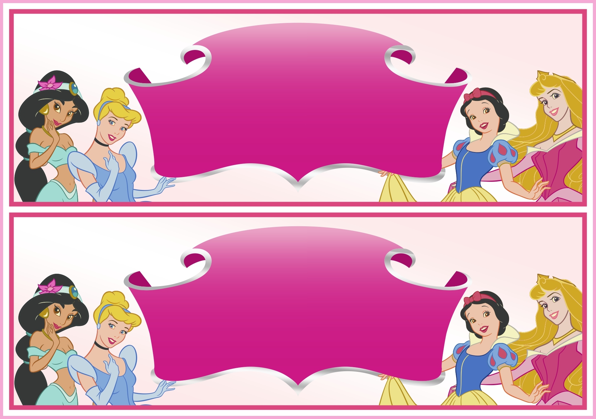 free printable princess water bottle labels