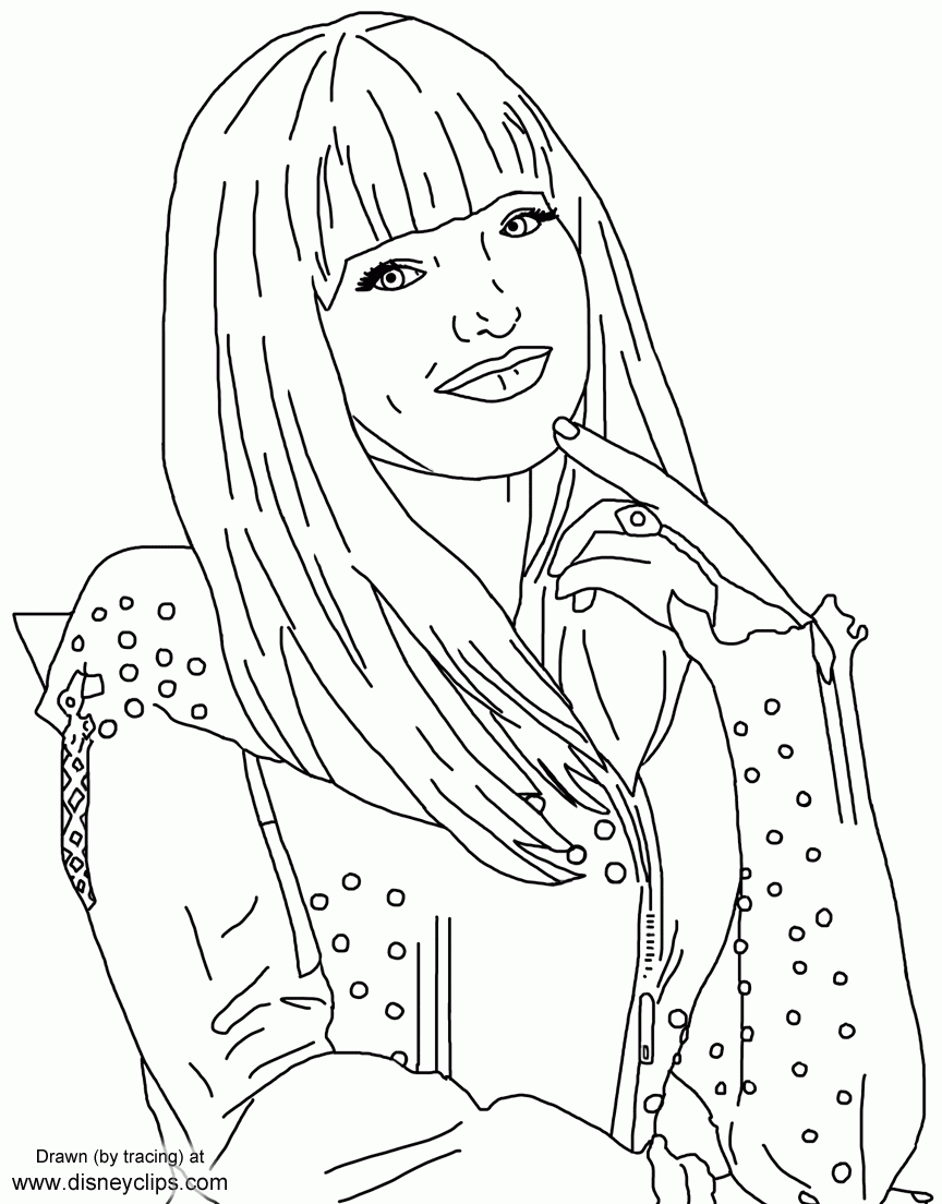 descendants coloring pages printable