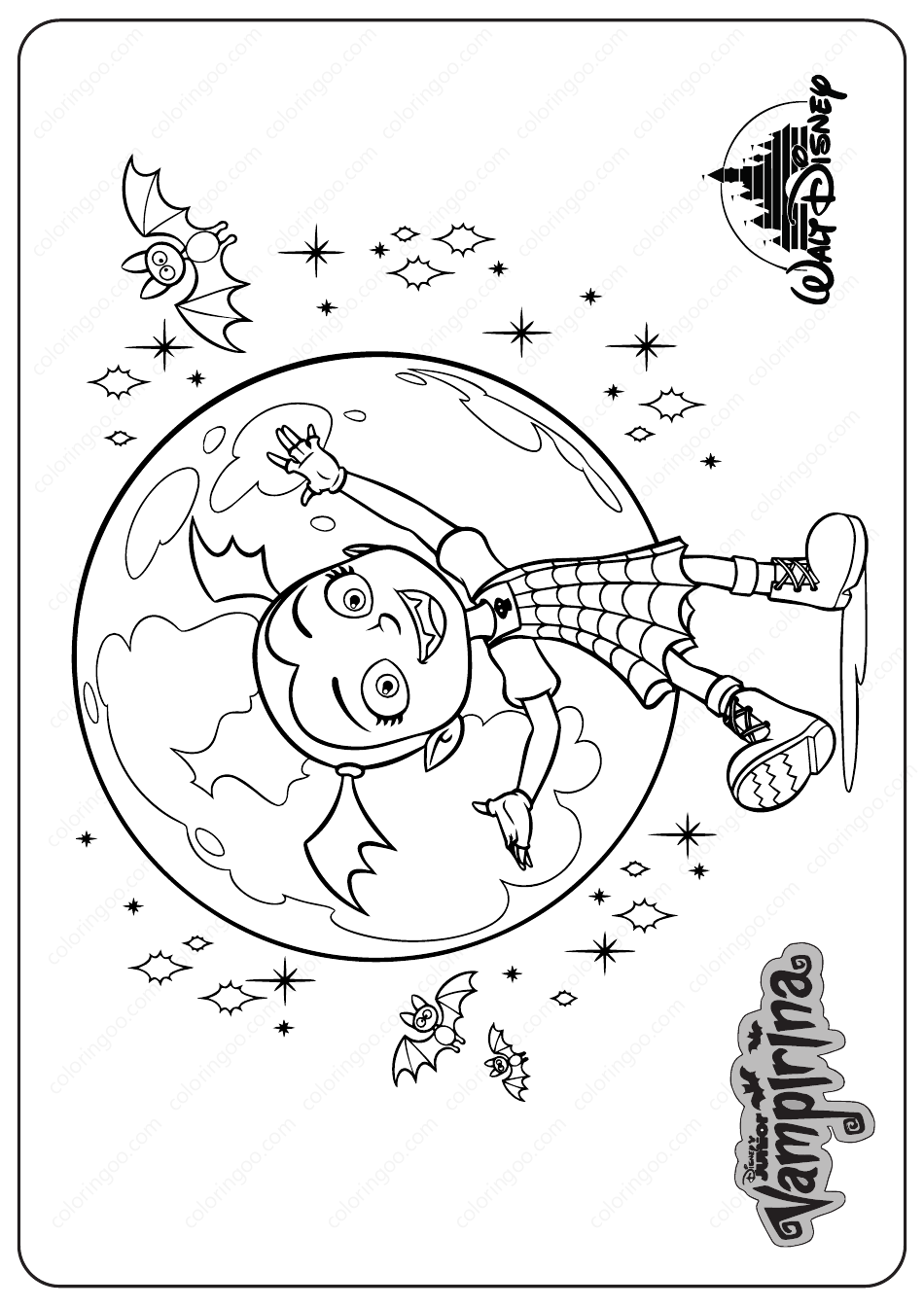 vampirina coloring page printable