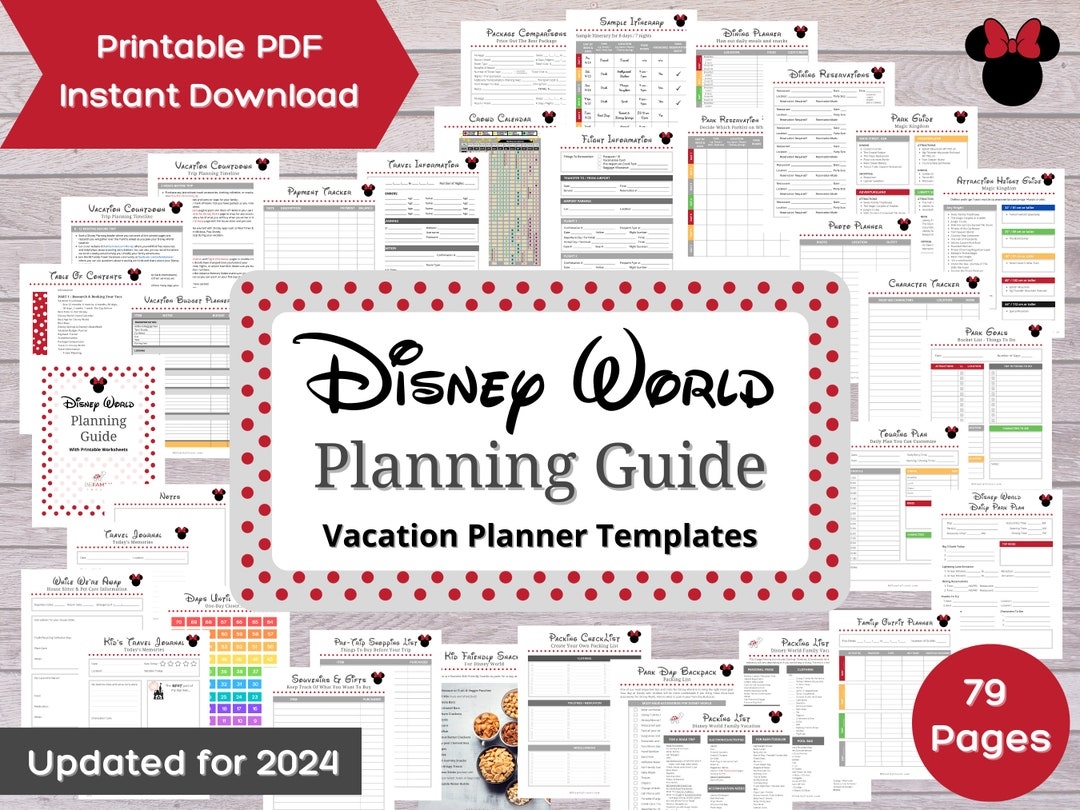 Disney World Planning Guide With Printable Worksheets Disney 