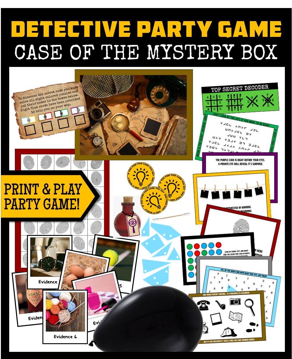 DIY Detective Mystery Party Game Ages 10 16 Print U0026 Play 