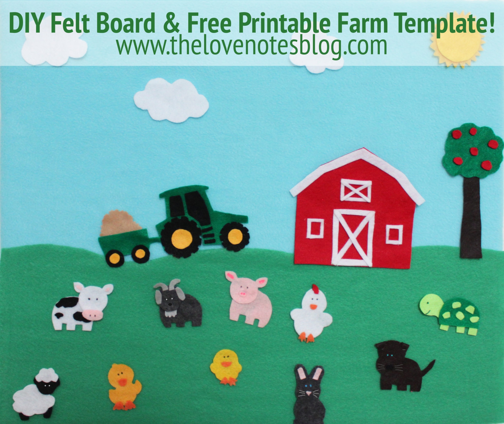 DIY FELT BOARD U0026 FELT FARM ANIMALS The Love Notes Blog