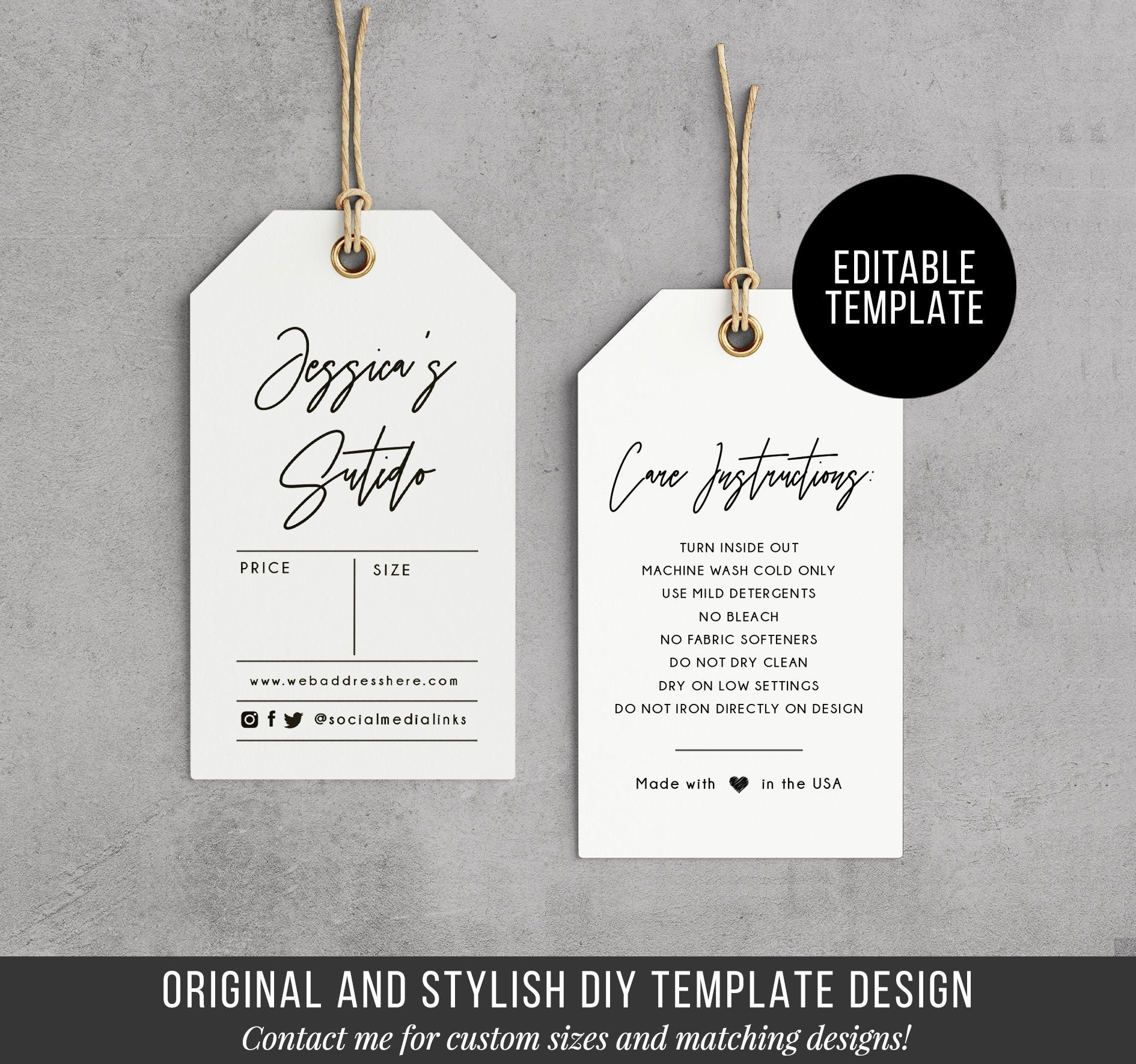 free printable hang tags