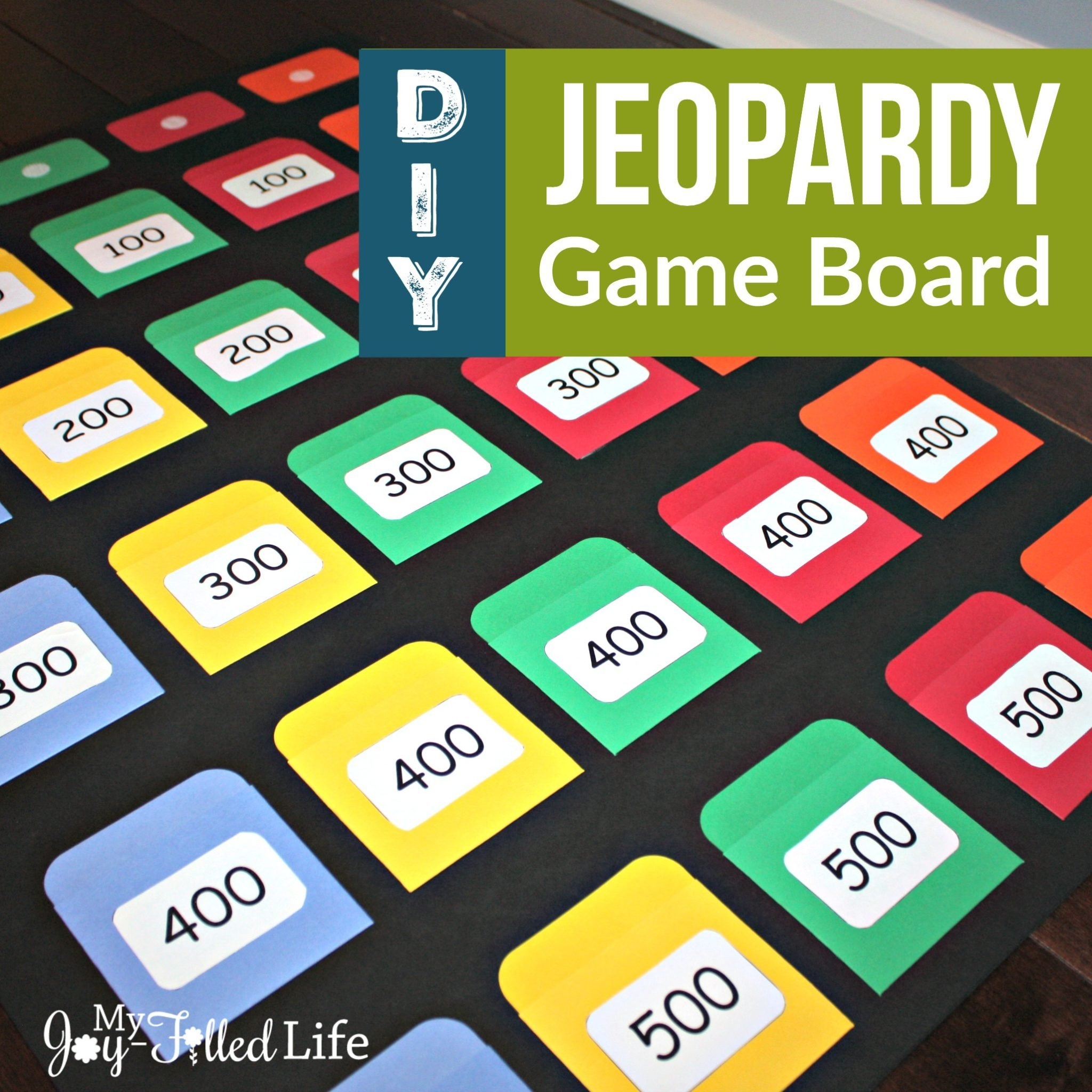 DIY Jeopardy Game Board Template My Joy Filled Life