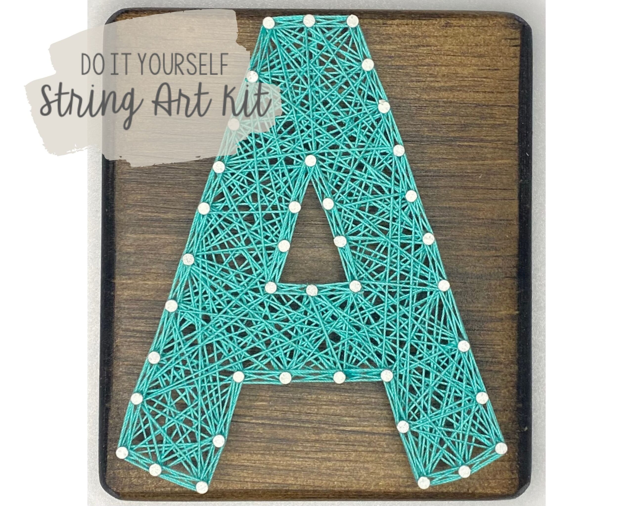 DIY Letter String Art Kit Choose Any Letter Choose Any Color Etsy UK