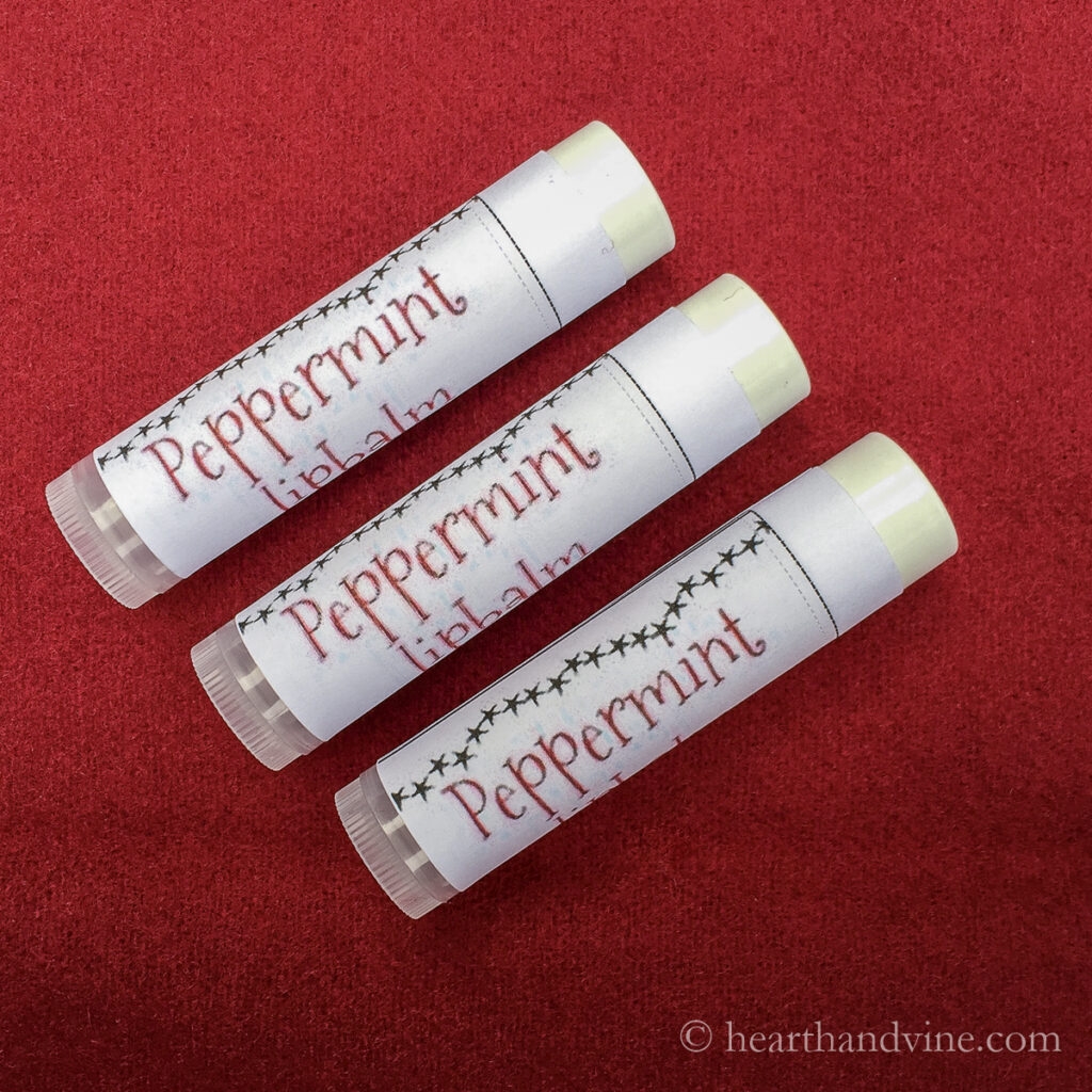 peppermint lip balm printable