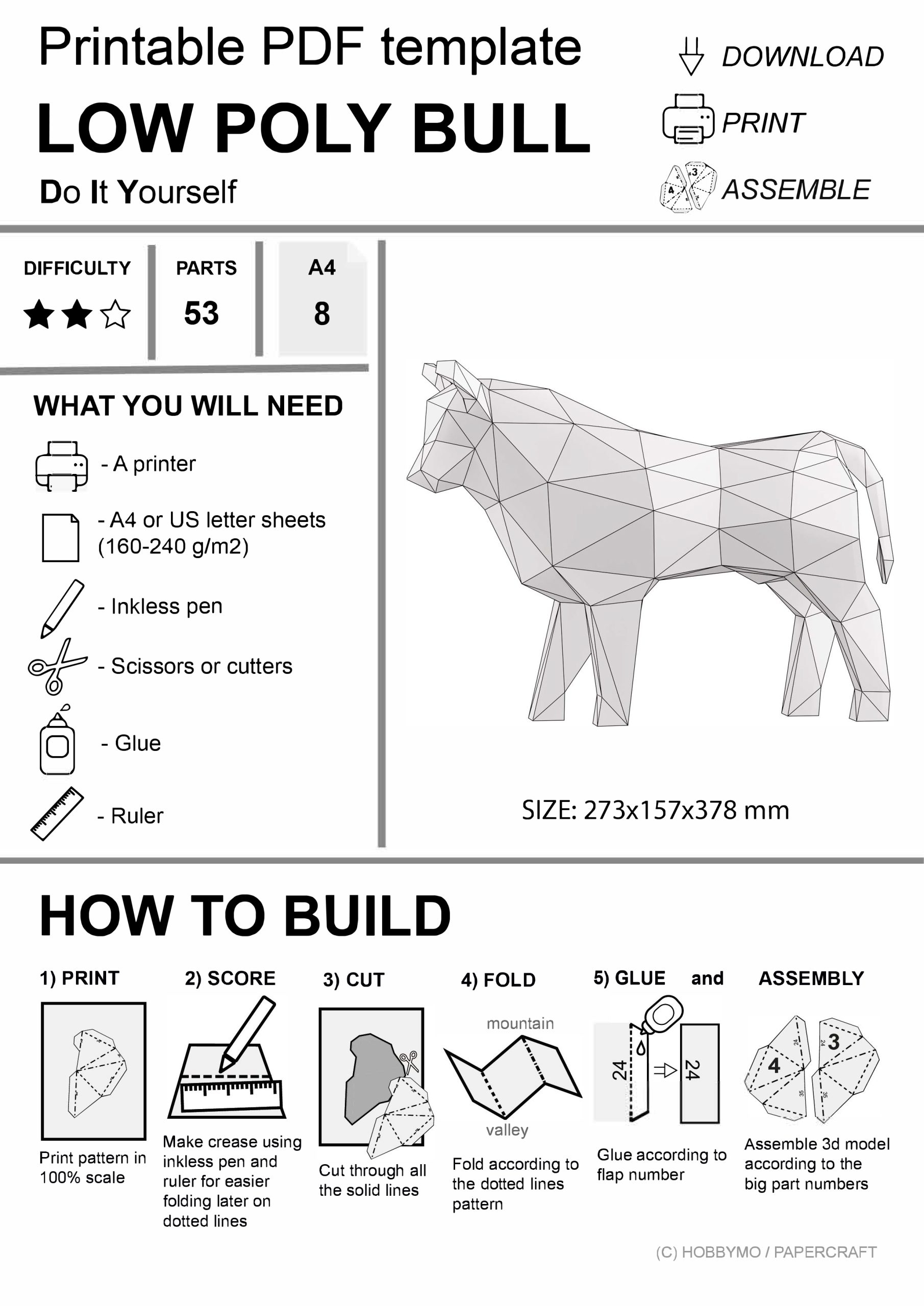 3d paper models printable