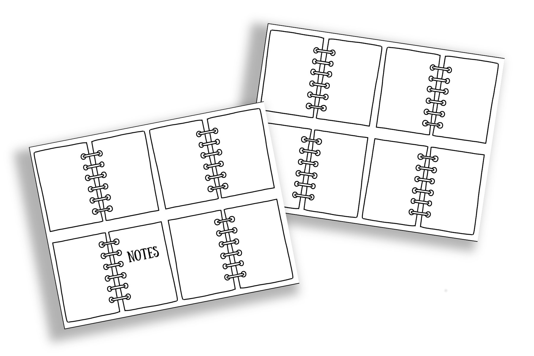 DIY Mini Notebooks Using One Sheet Of Paper Free Template 