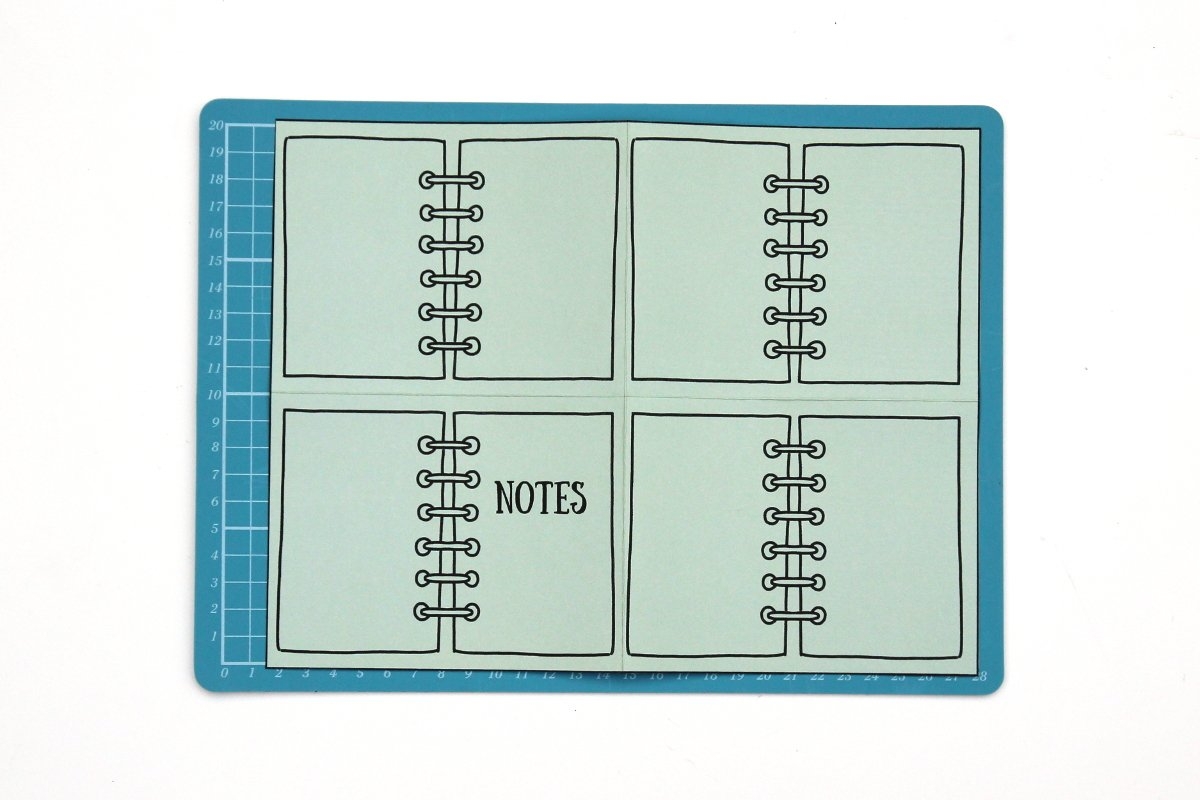 DIY Mini Notebooks Using One Sheet Of Paper Free Template 