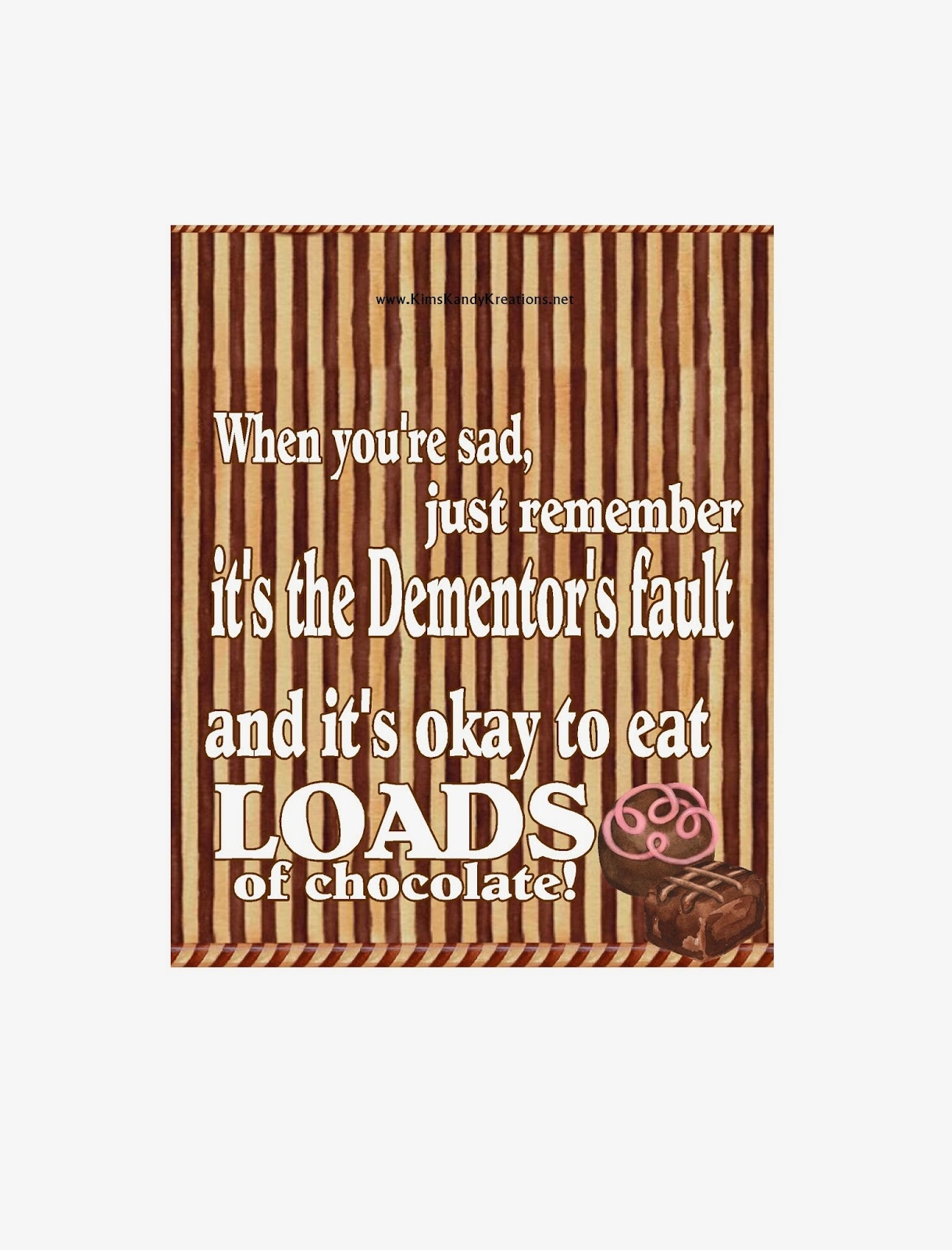 dementor chocolate wrapper printable