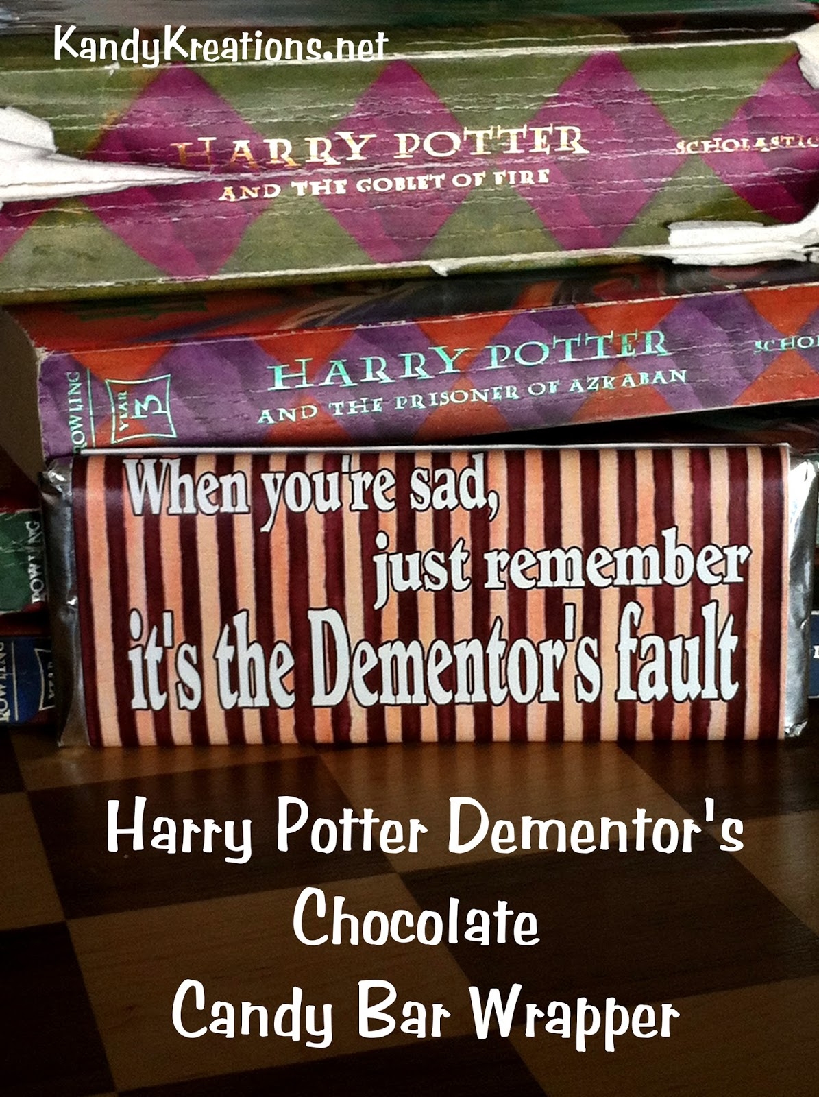 DIY Party Mom Harry Potter Dementors Chocolate Candy Bar Wrapper 