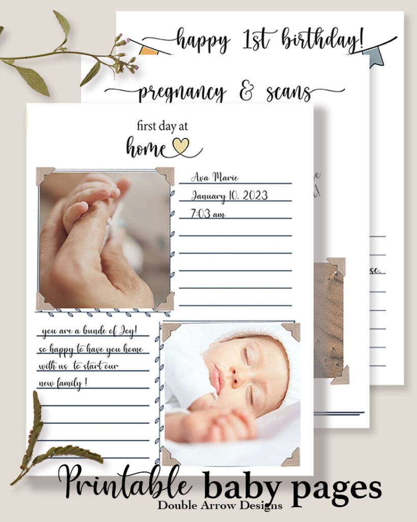 DIY Printable Baby Book Pages Perfect Gift For A Mom To Be 