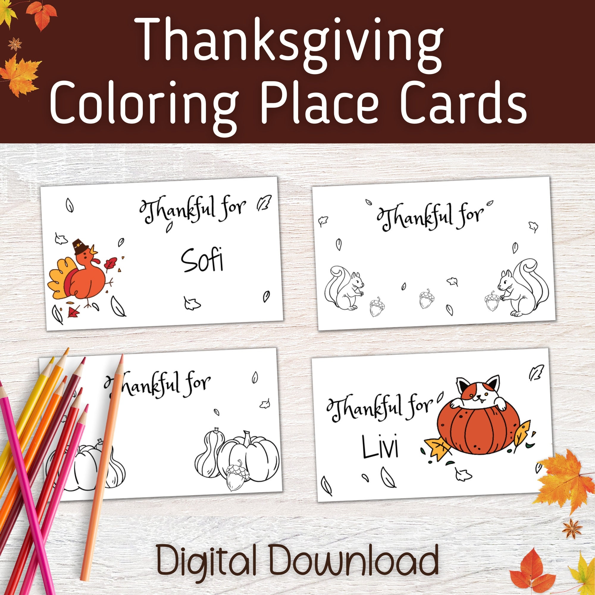 thanksgiving place cards free printables