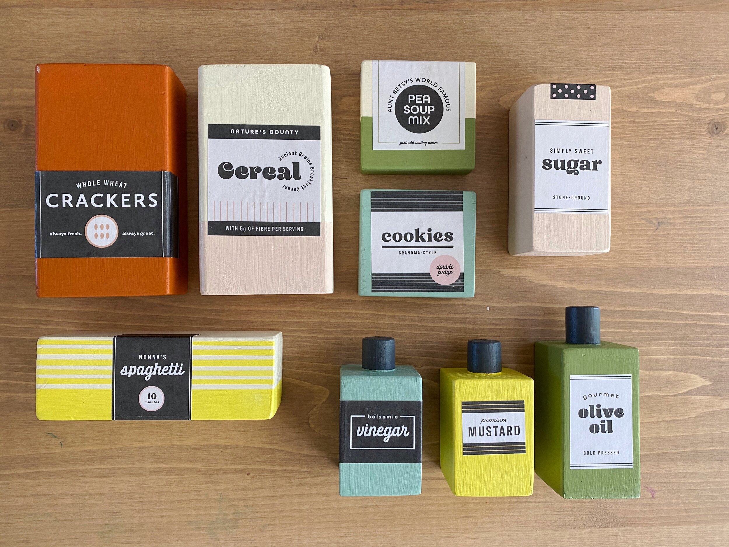 DIY Wooden Pantry Play Food With Printable Labels Little Reesor House