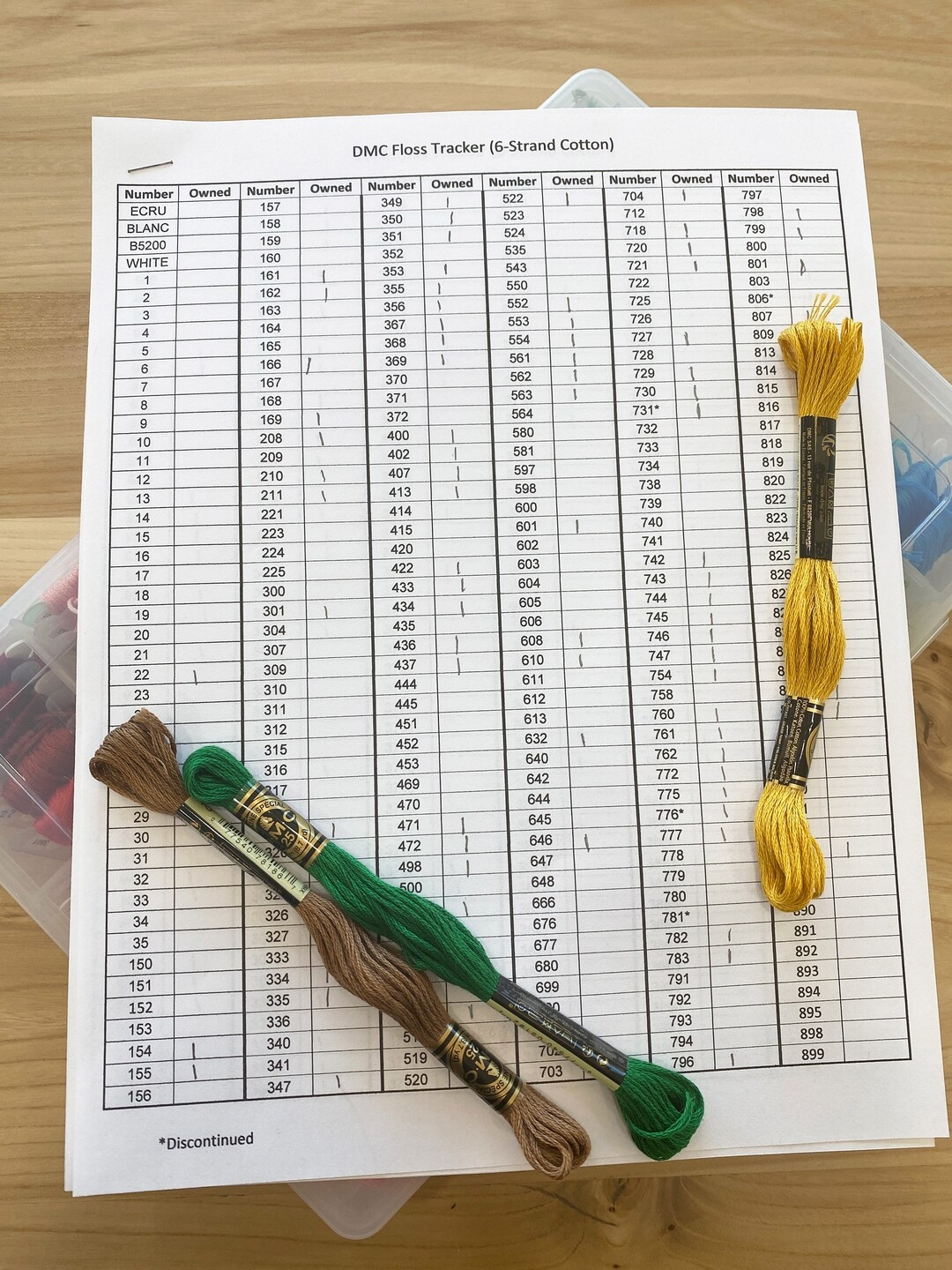 DMC Floss Inventory Tracker printable editable PDF And Spreadsheet Updated For 2025 Etsy