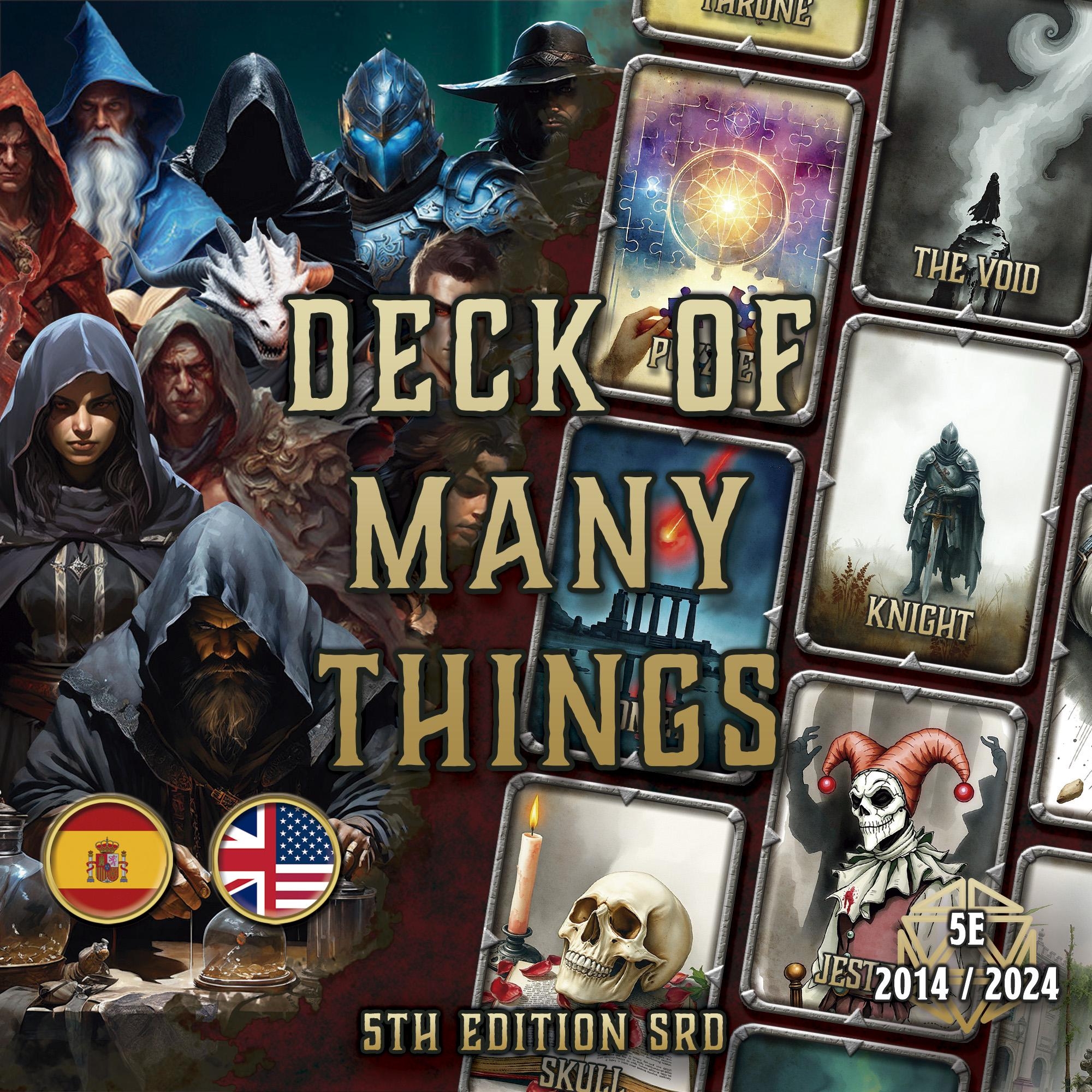 Dnd 5e Deck Of Many Things Printable Illustrated Fantasy Cards 