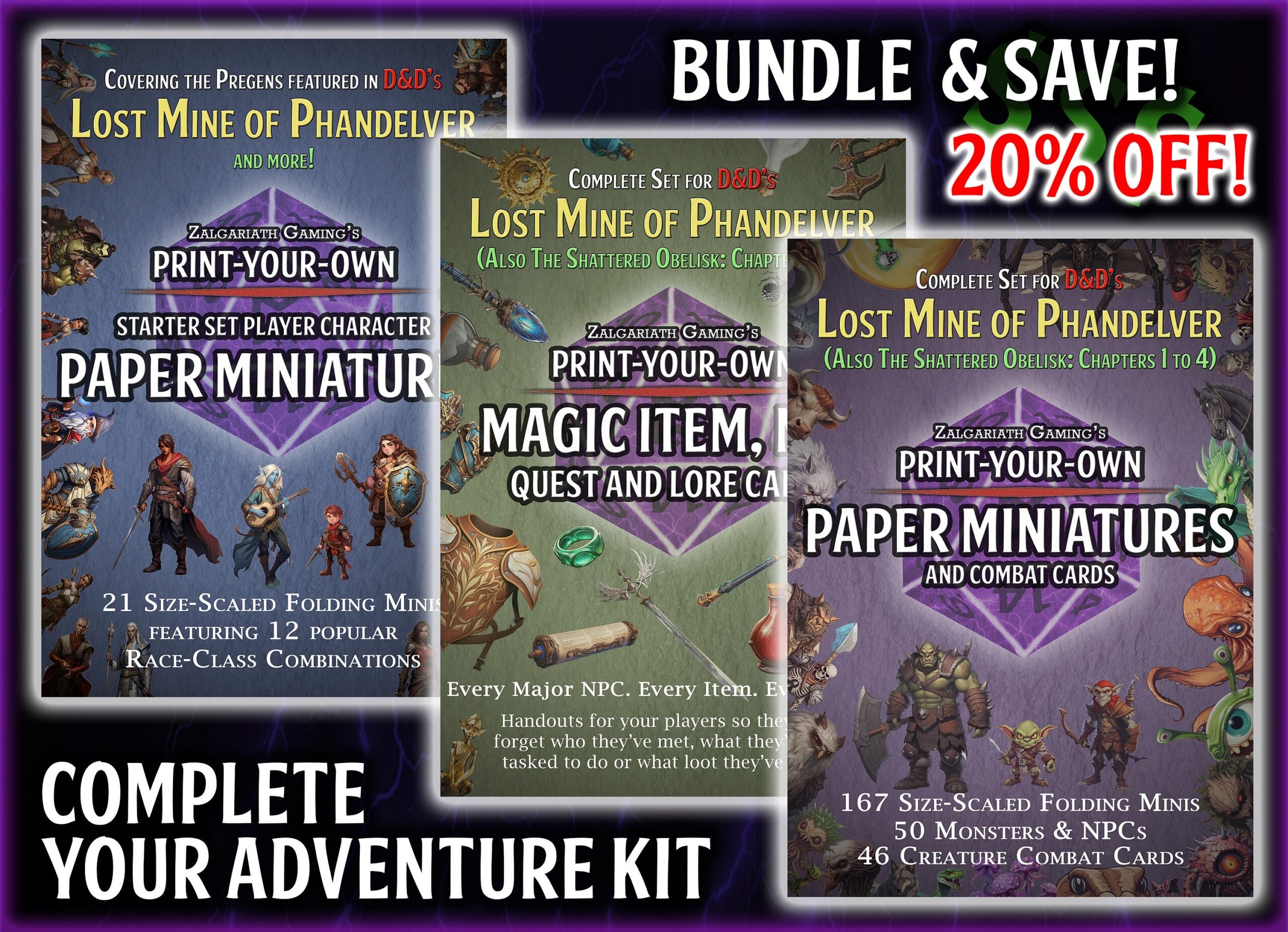 Dnd Lost Mine Of Phandelver Printable Paper Minis And DM Card 