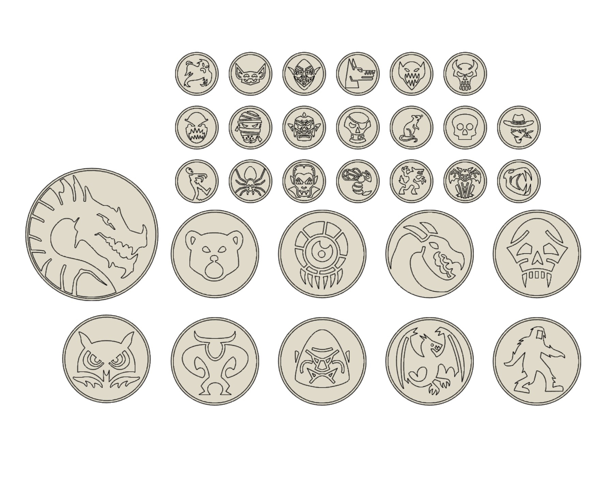 printable d d character tokens