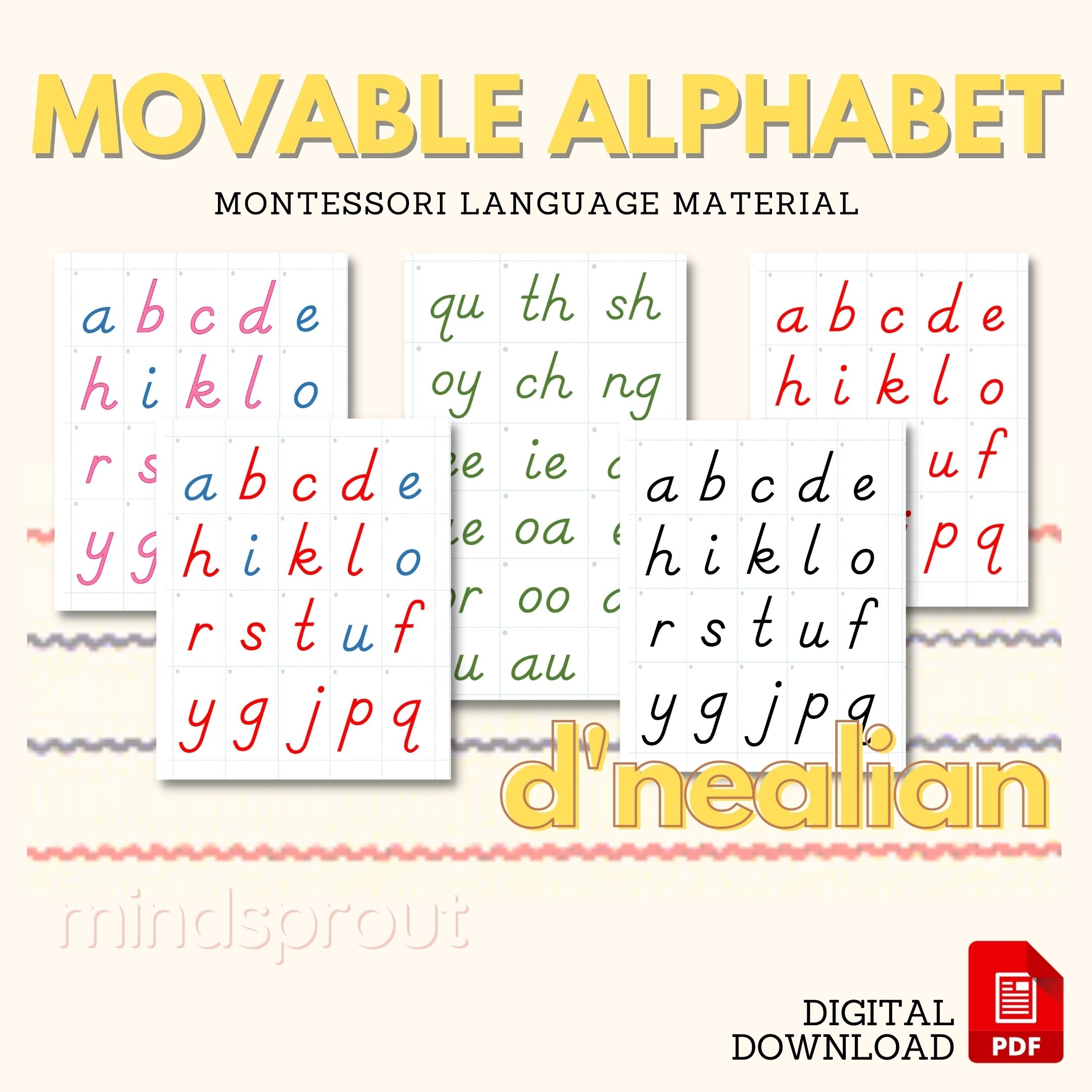 free montessori language printables