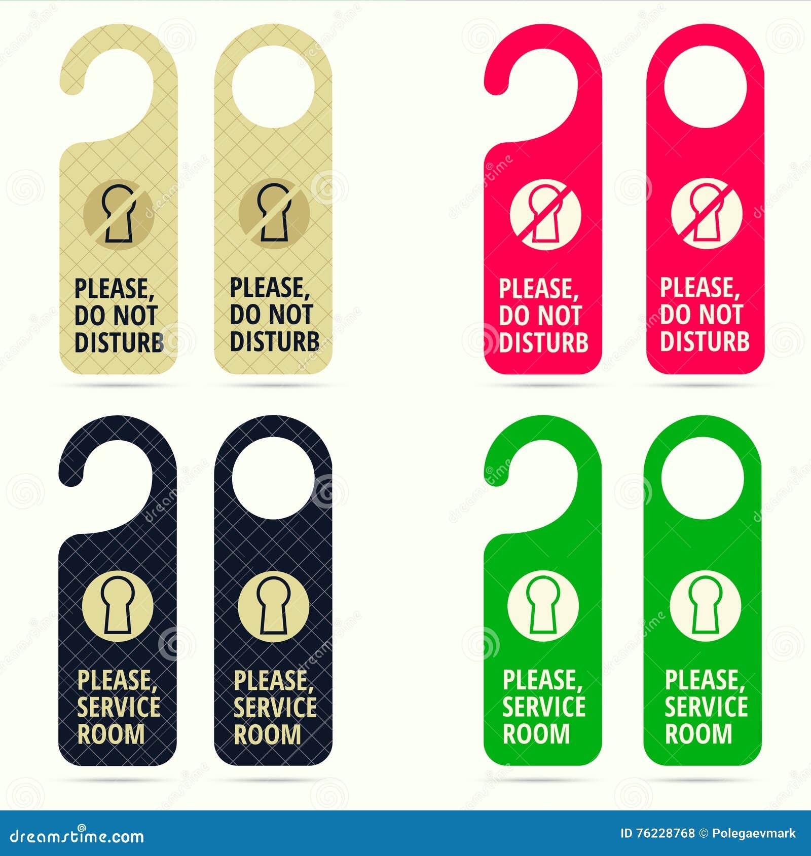 Do Not Disturb And Please Service And Clean Room Door Handle Hanger Stock Vector Illustration Of Paper Icon 76228768