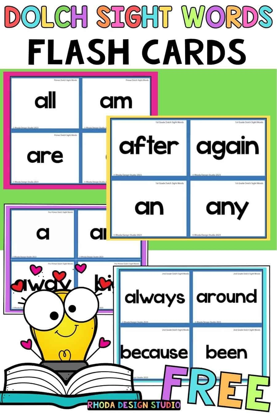 free printable sight word flashcards