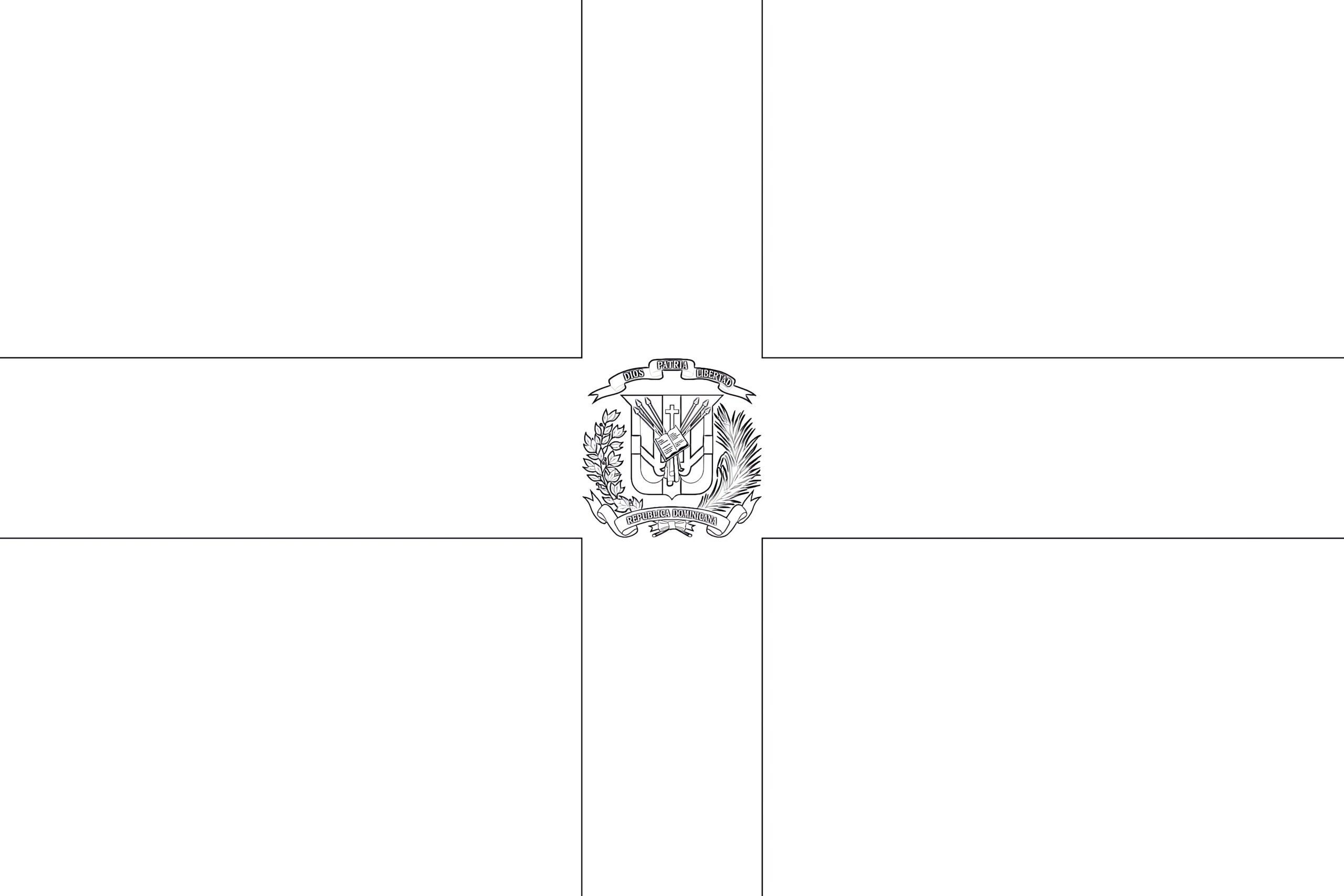 Dominican Republic Flag Coloring Page Coloring Pages Mimi Panda