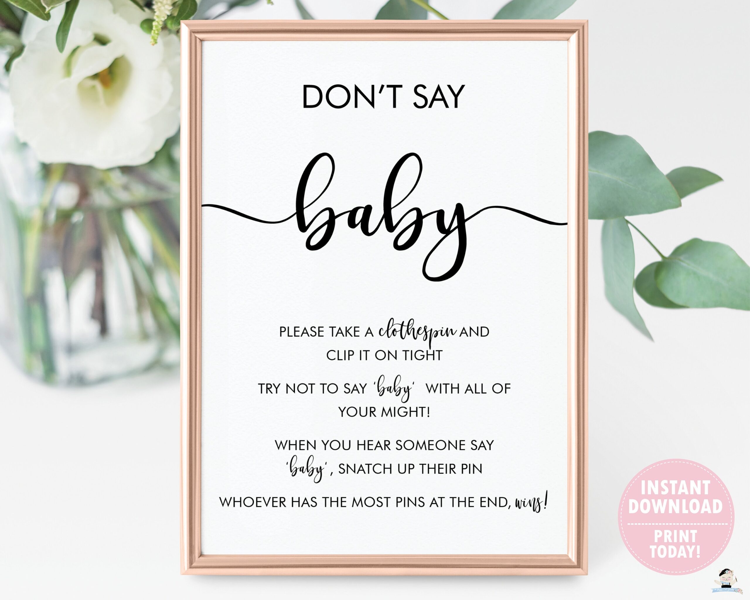 Don t Say Baby Game Don t Say Baby Printable Don t Say Baby Baby 