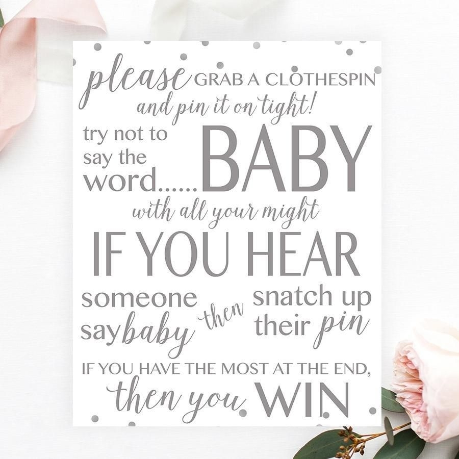 Don t Say Baby Game Sign Printable Free Shop On Pinterest