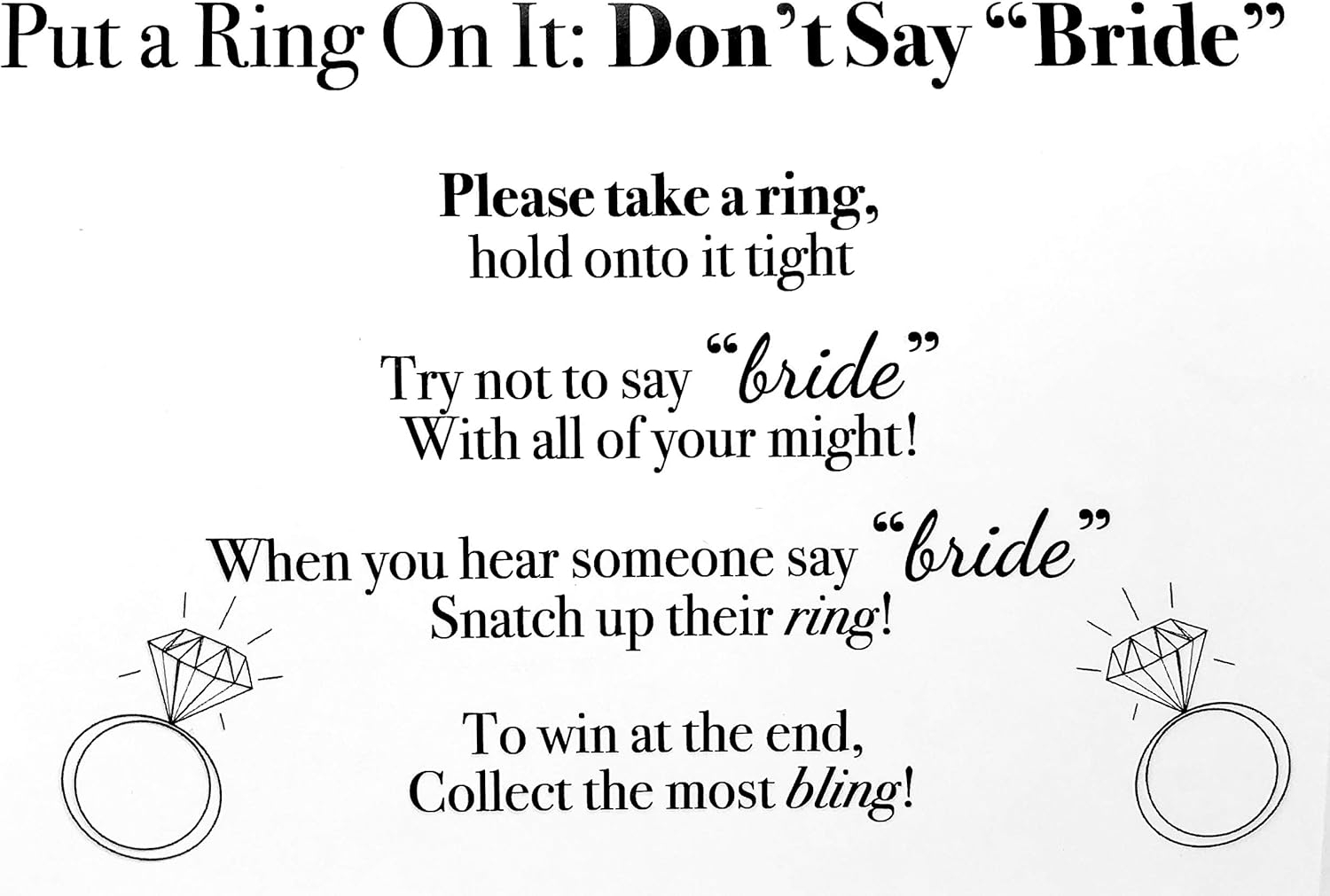 don t say bride game free printable