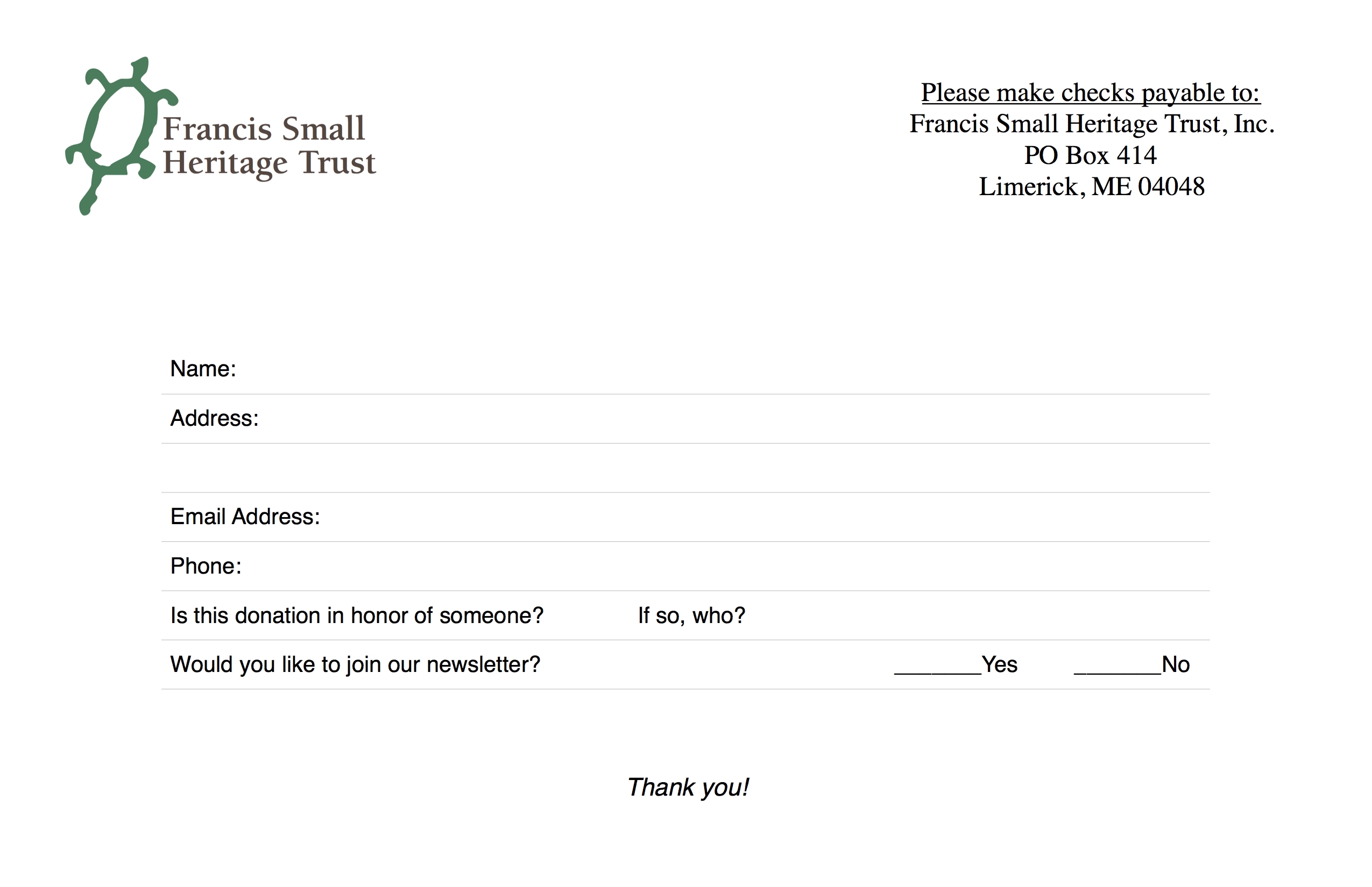 itemized donation list printable 2017