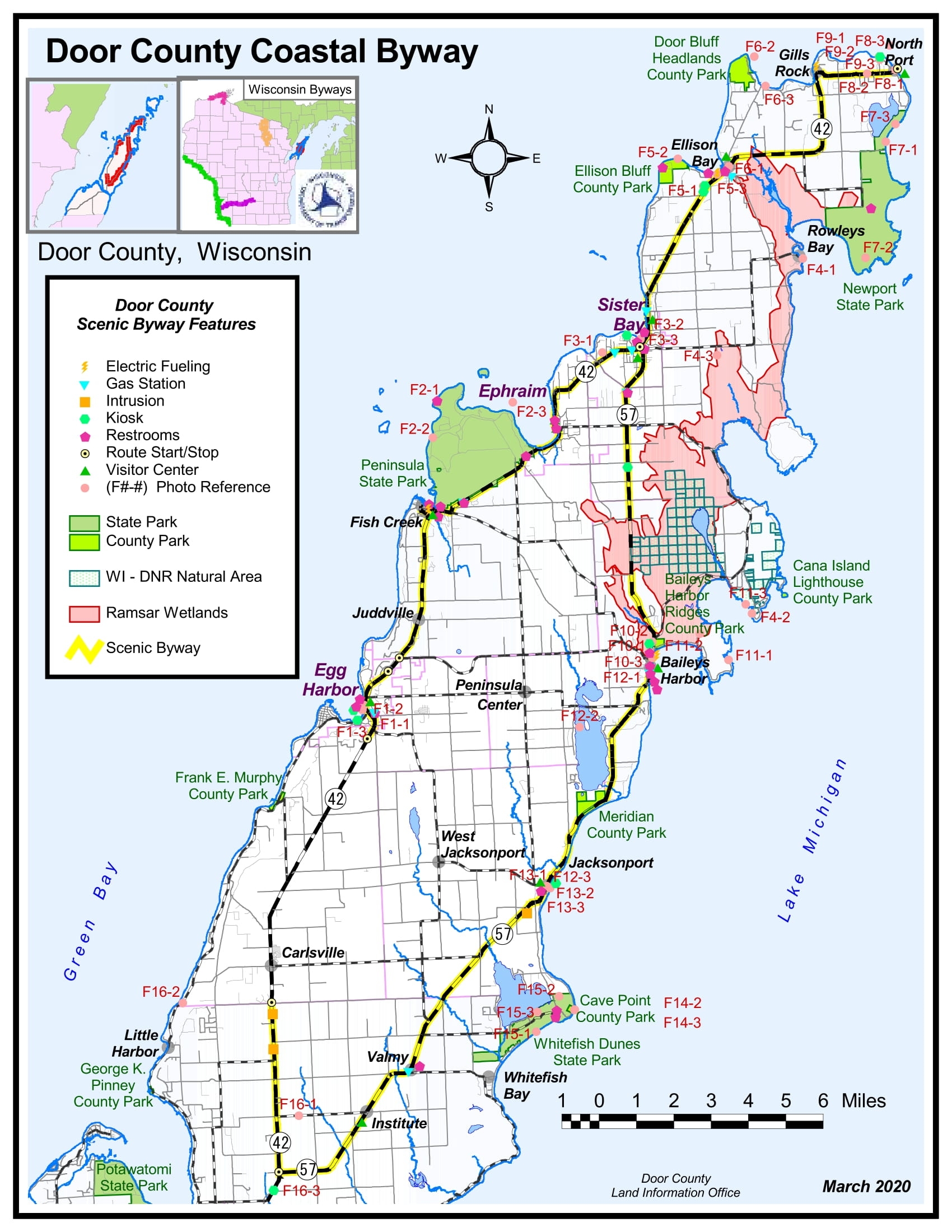 door county map printable