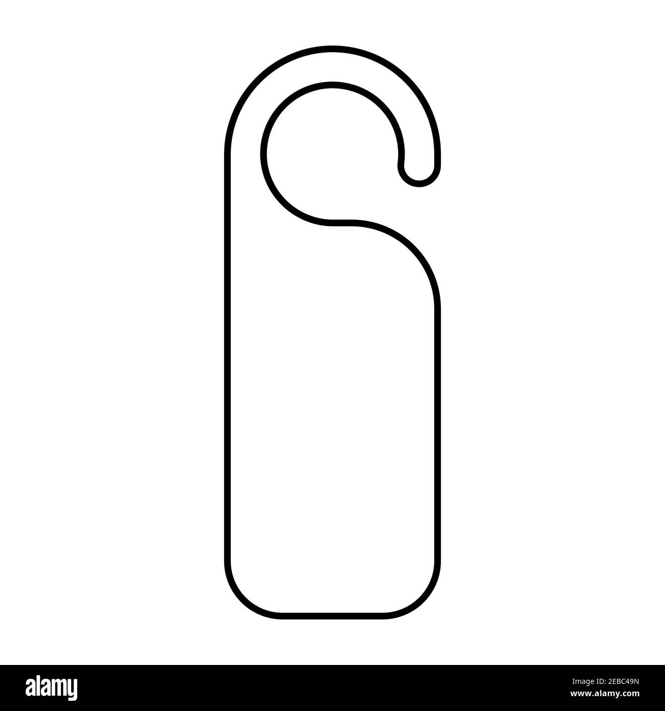 Door Hanger Template Outline Vector Door Knob Do Not Disturb Hanger Corporate Empty Template Stock Vector Image U0026 Art Alamy