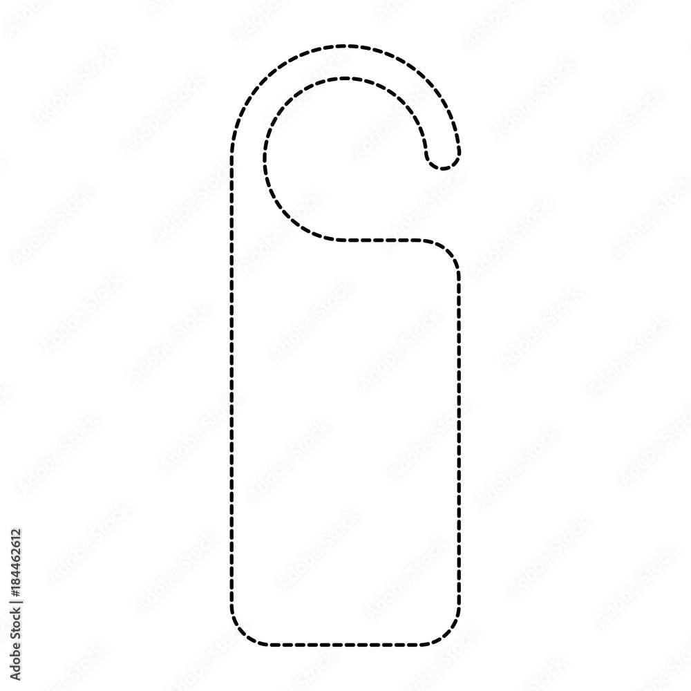 Door Knob Do Not Disturb Hanger Empty Template Vector Illustration Dotted Line Design Stock Vector Adobe Stock