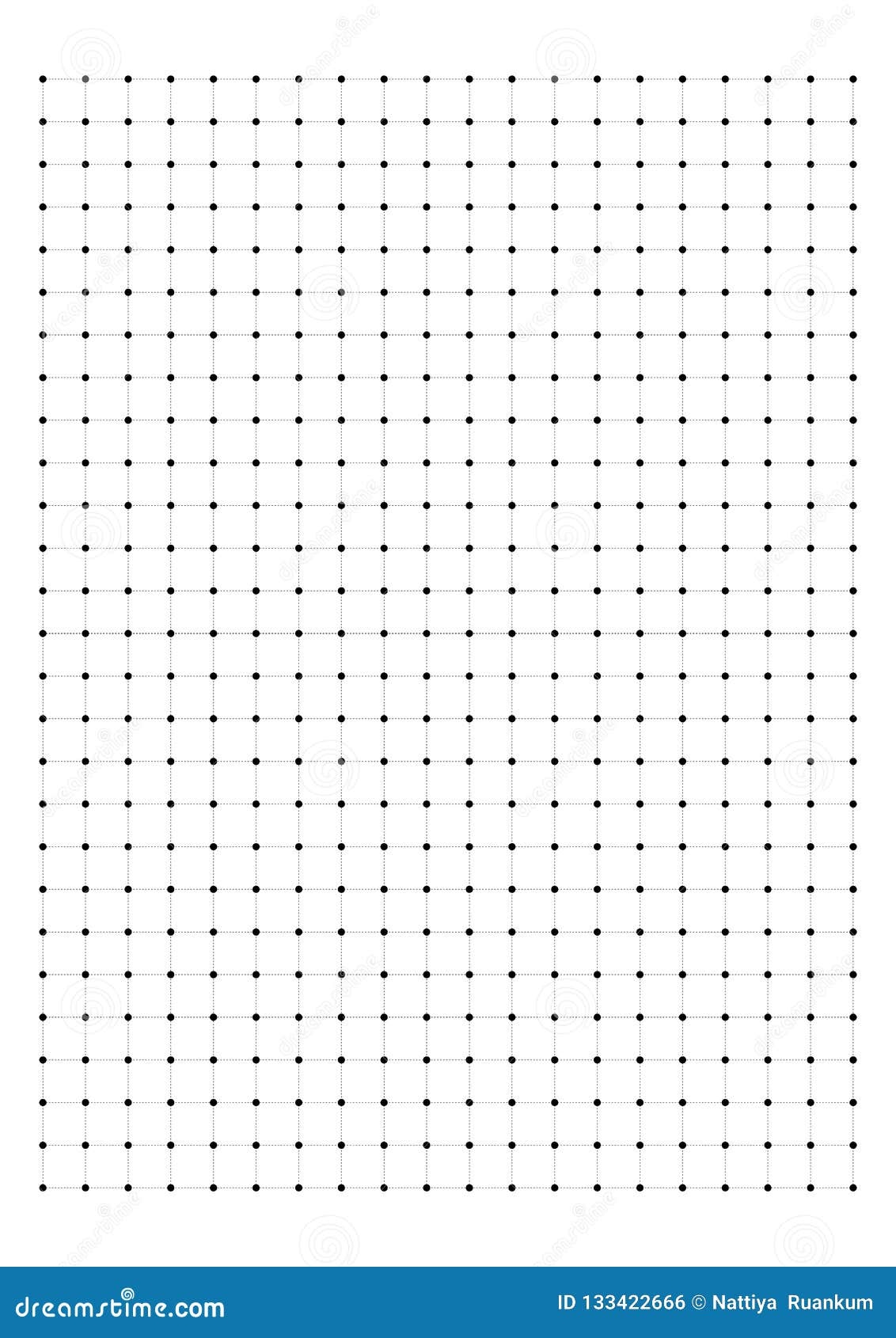 Dot Grid Paper Graph Paper 1 Cm On White Background Vector Stock 