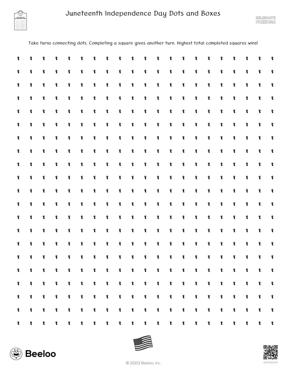 dots and boxes printable