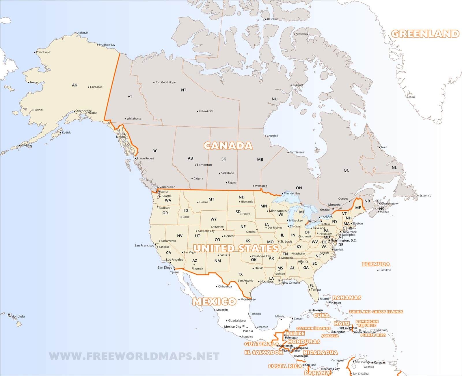 printable pictures of north america