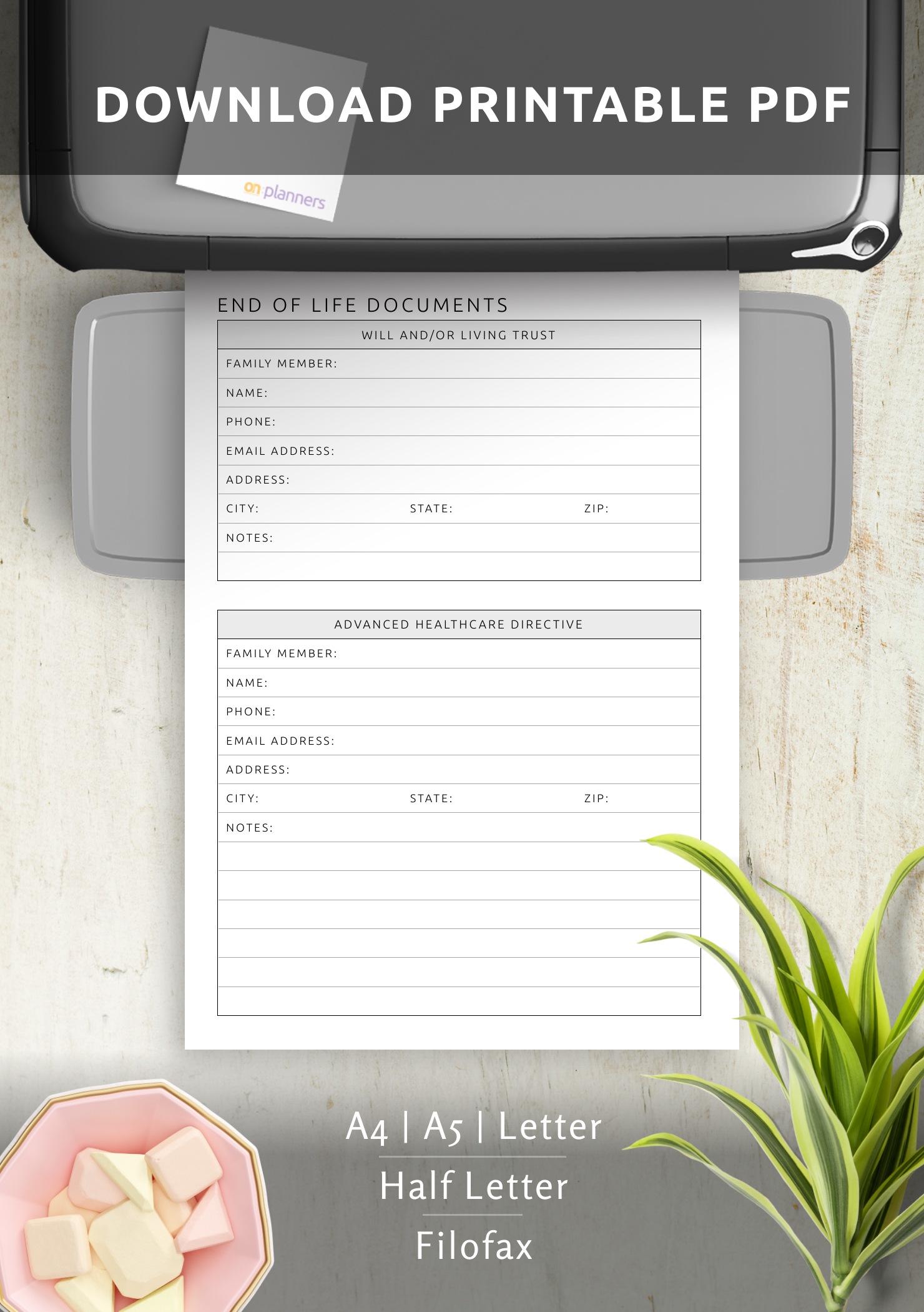 Download Printable End Of Life Documents PDF