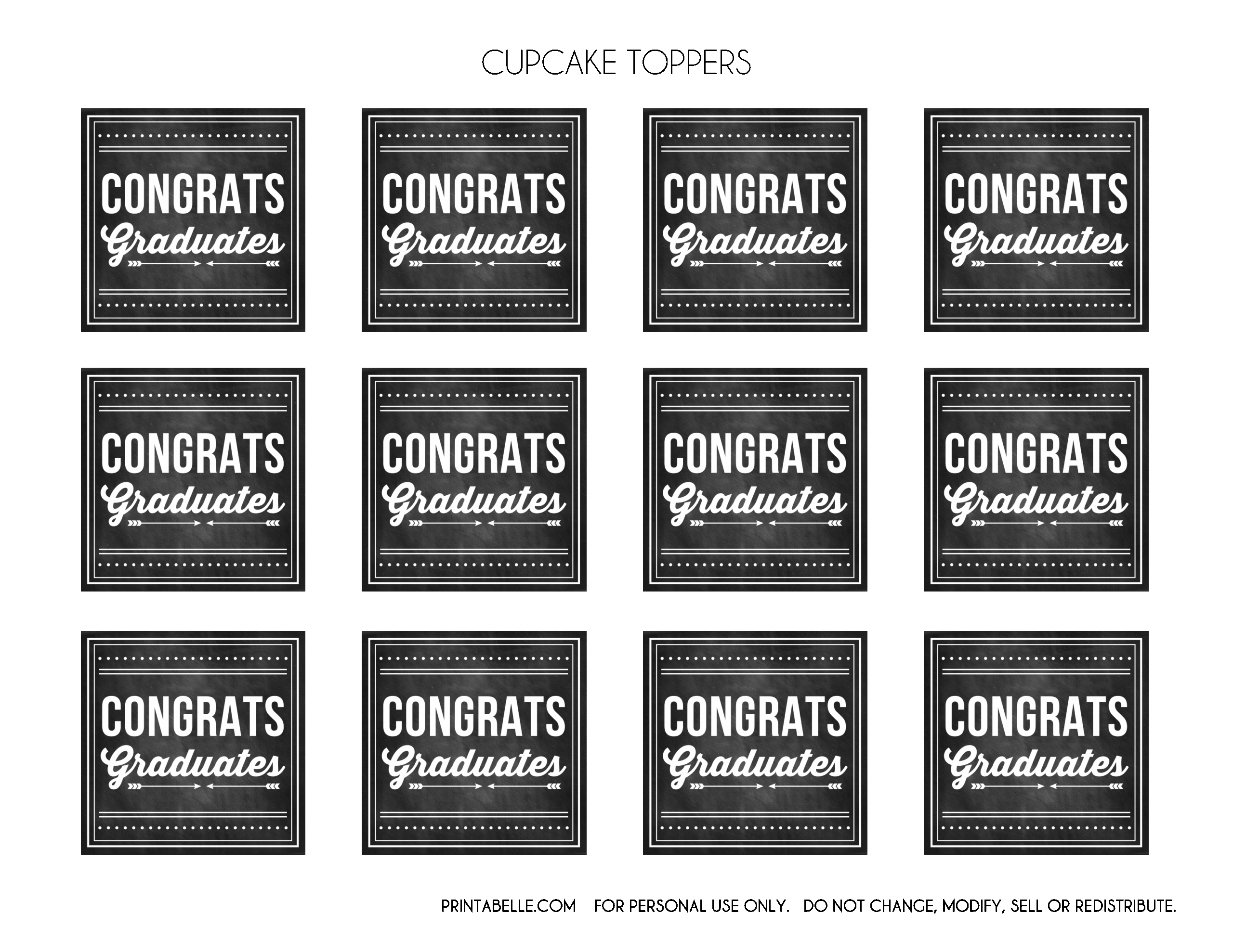 Download These Free Graduation Chalkboard Party Printables Catch My Party