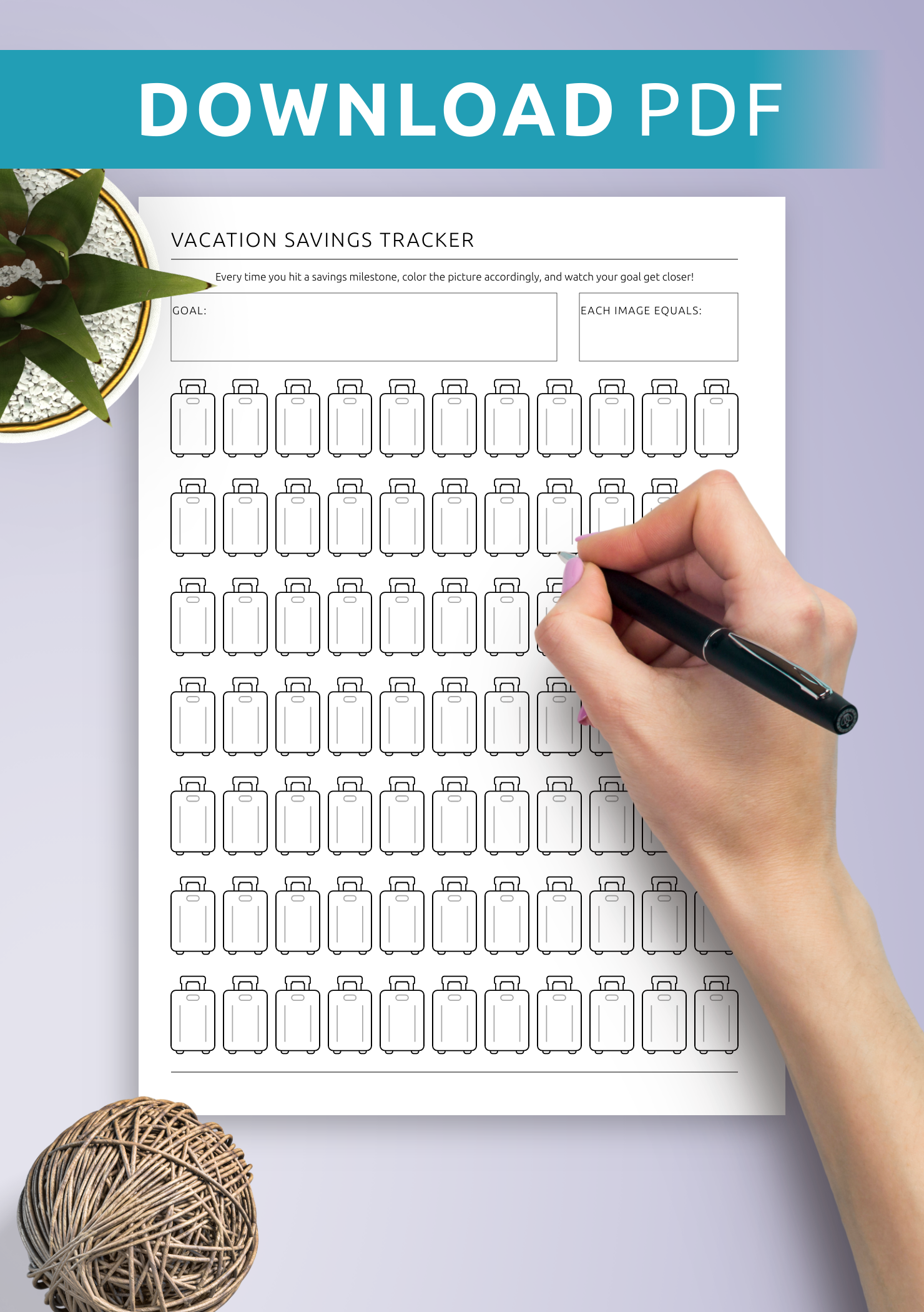 Download Vacation Savings Tracker PDF Printable Or Digital 
