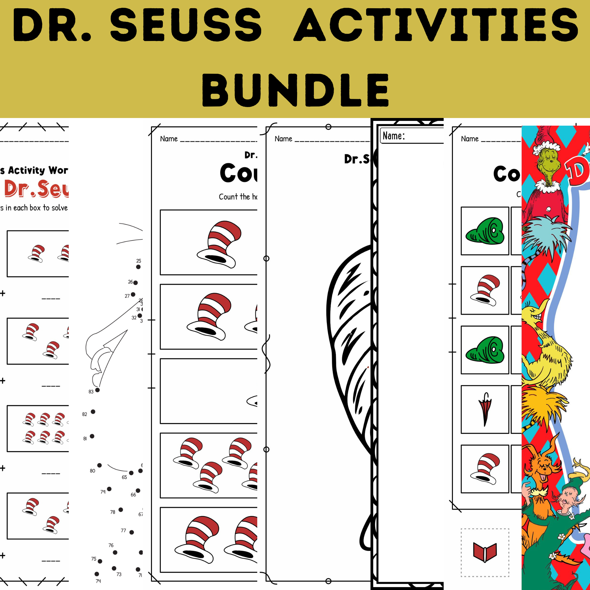 dr seuss preschool activities printables