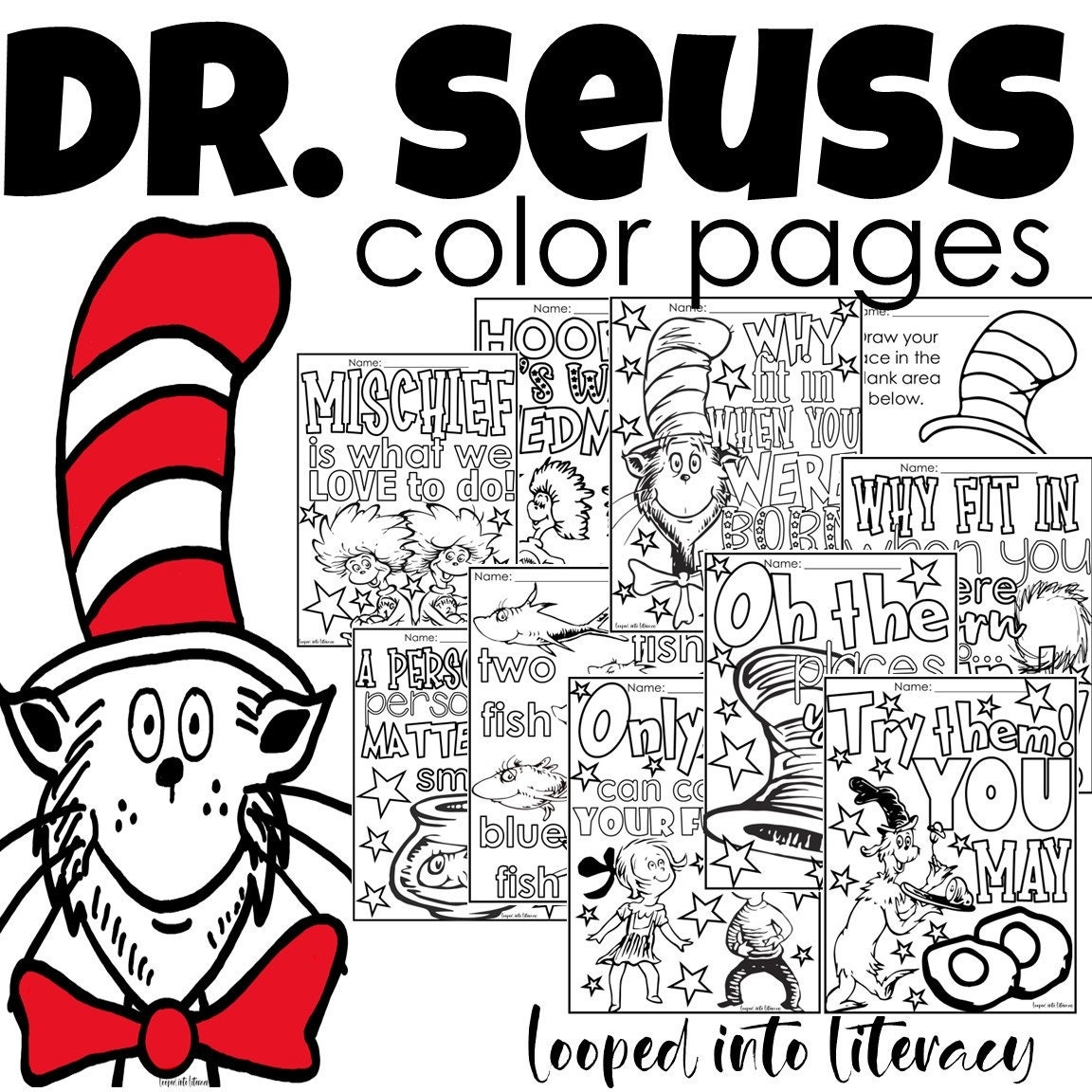 dr seuss coloring pages printable