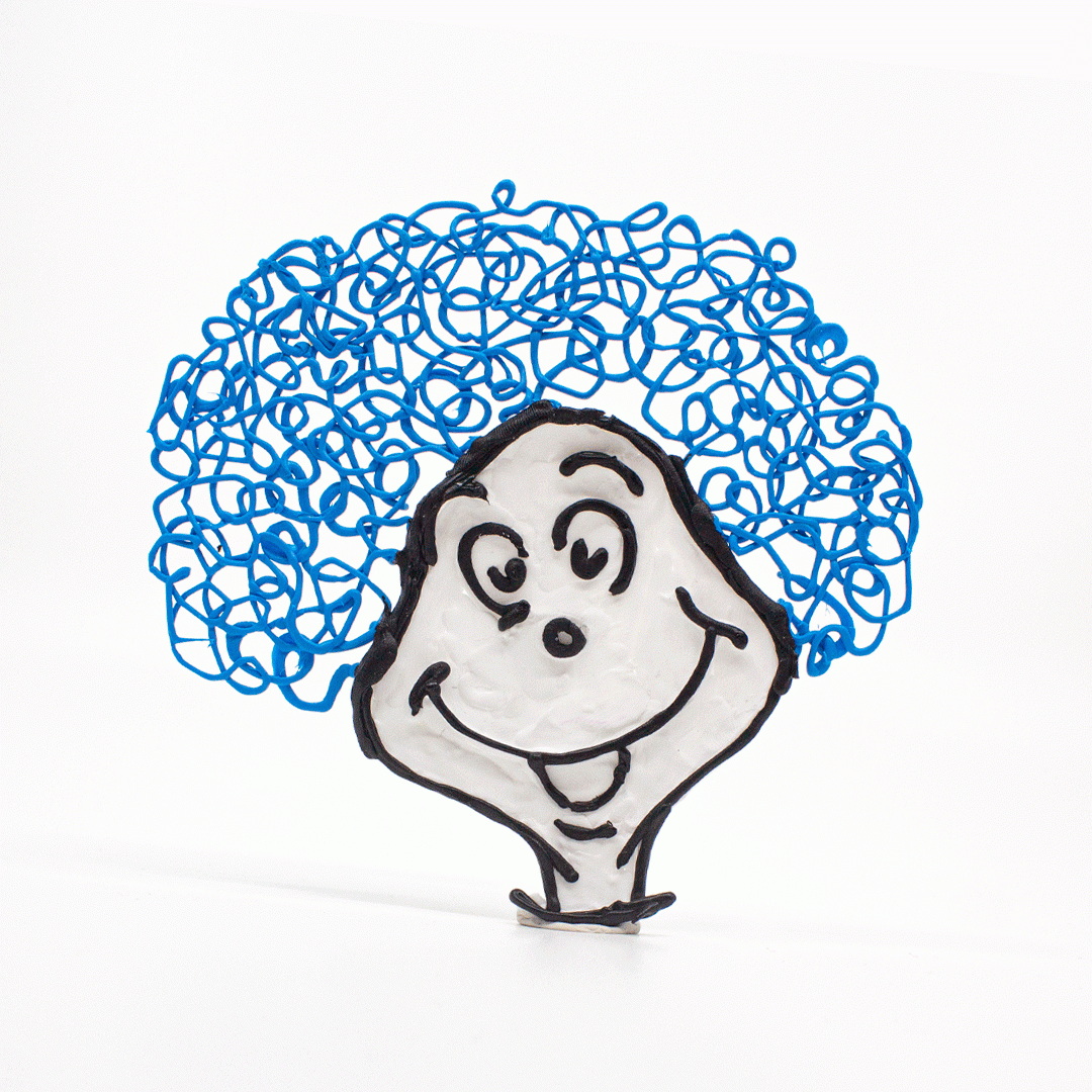 Dr Seuss Thing 1 U0026 Thing 2 Hairstyles 3D Pen Stencil 3Doodler