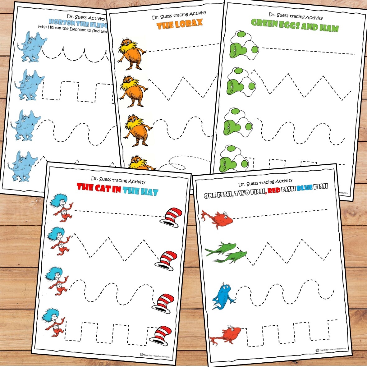 Dr Seuss Tracing Activity For Read Across America Week For Pre k 