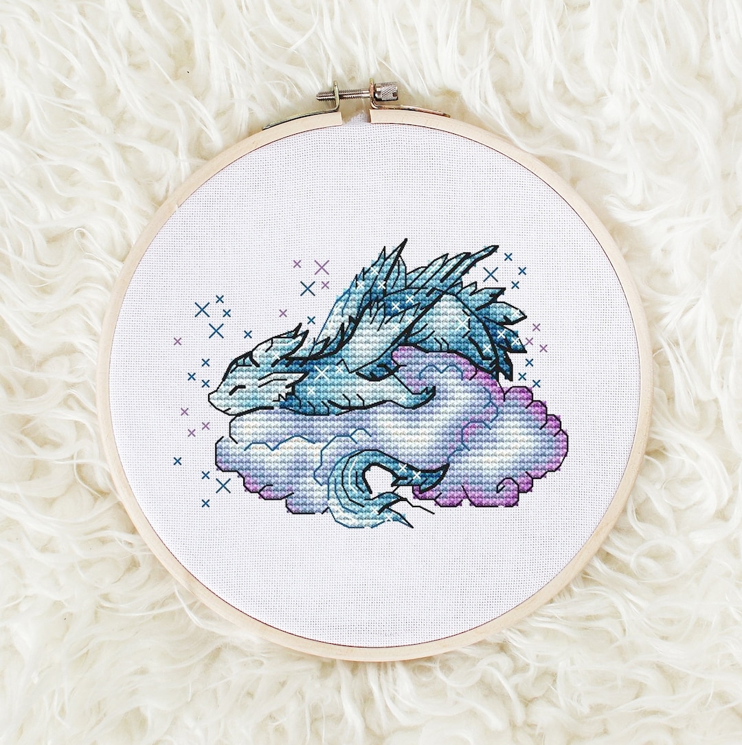 Dragon Cross Stitch Pattern PDF Instant Download Dream Cross Stitch Fantasy Cross Stitch Cute Cross Stitch Modern Cross Stitch Chart Counted Etsy