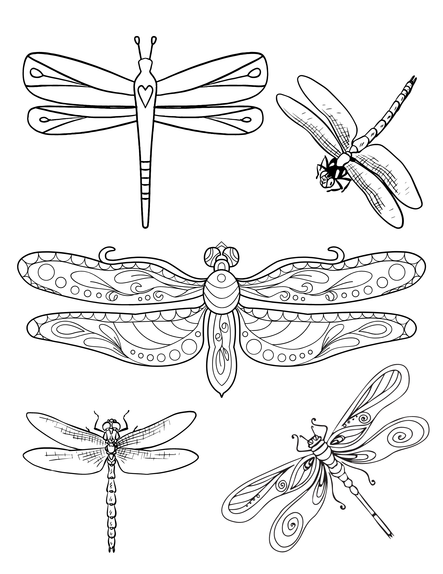 Dreamy Dragonfly Coloring Pages For Kids And Adults Worksheets Library